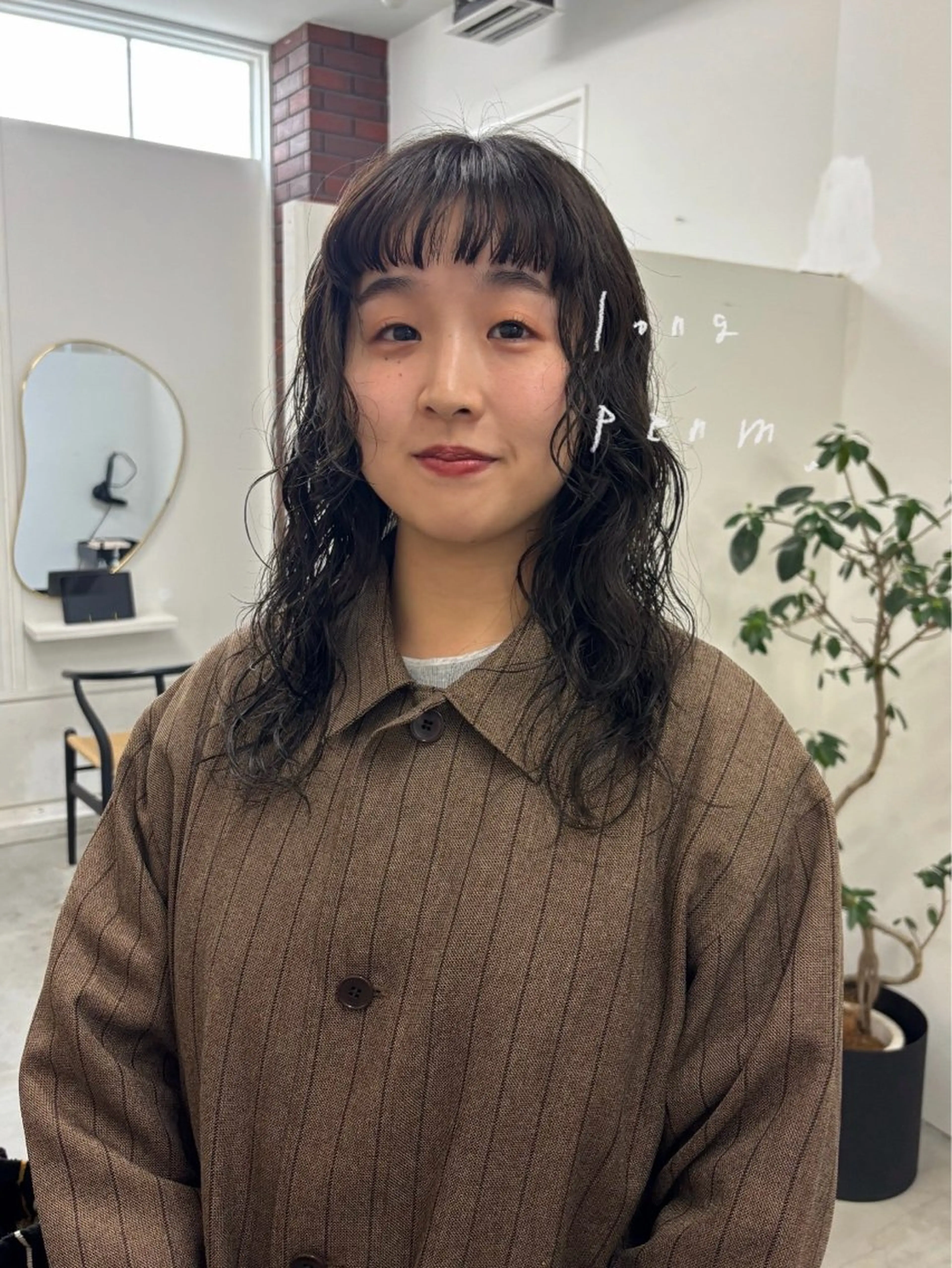 ロング パーマ ロング オン眉 Kouda harukaのヘアスタイル