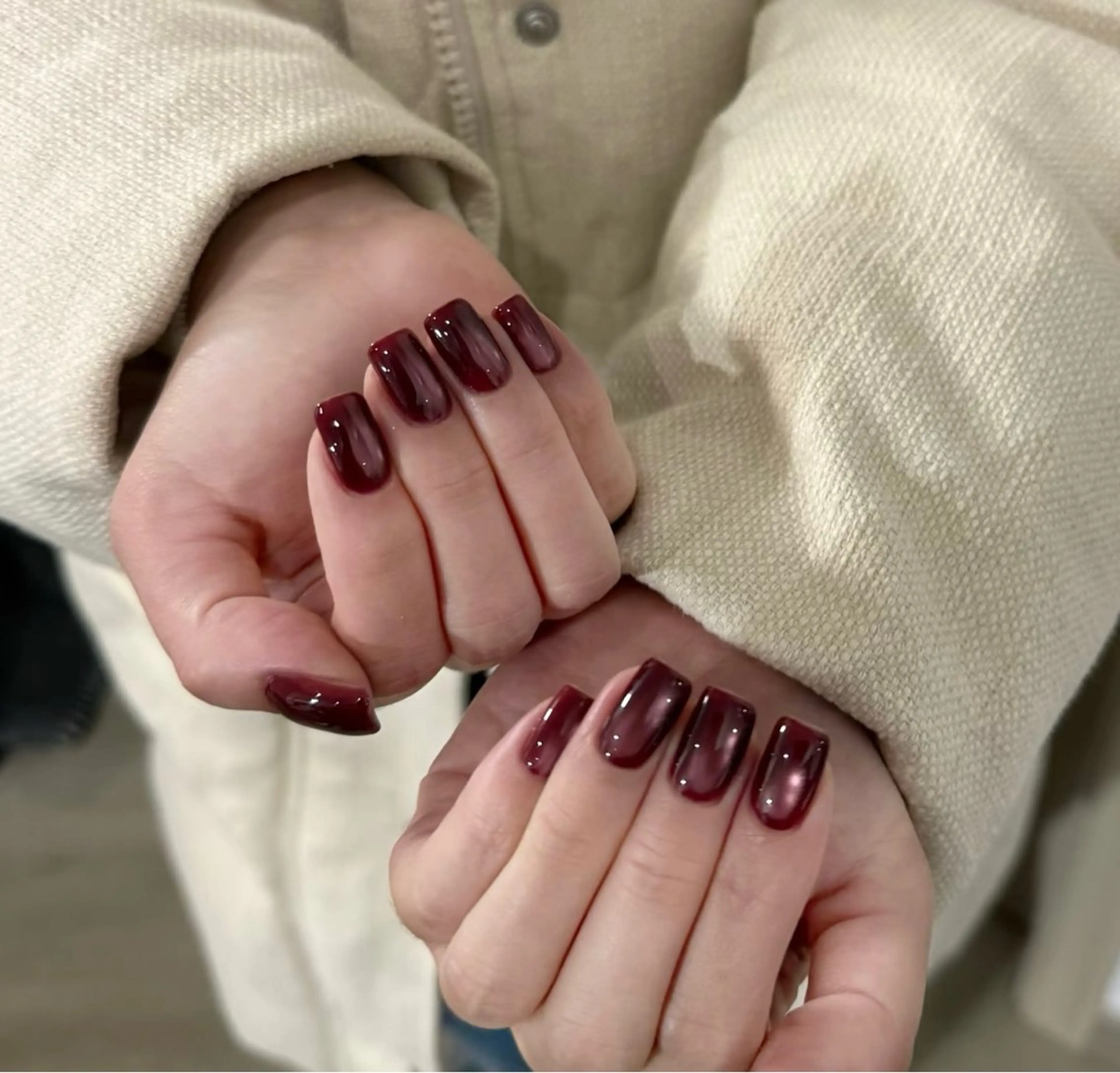 ミディアム ハンドネイル めぐみのネイルサロン スタッフ練習のネイルデザイン