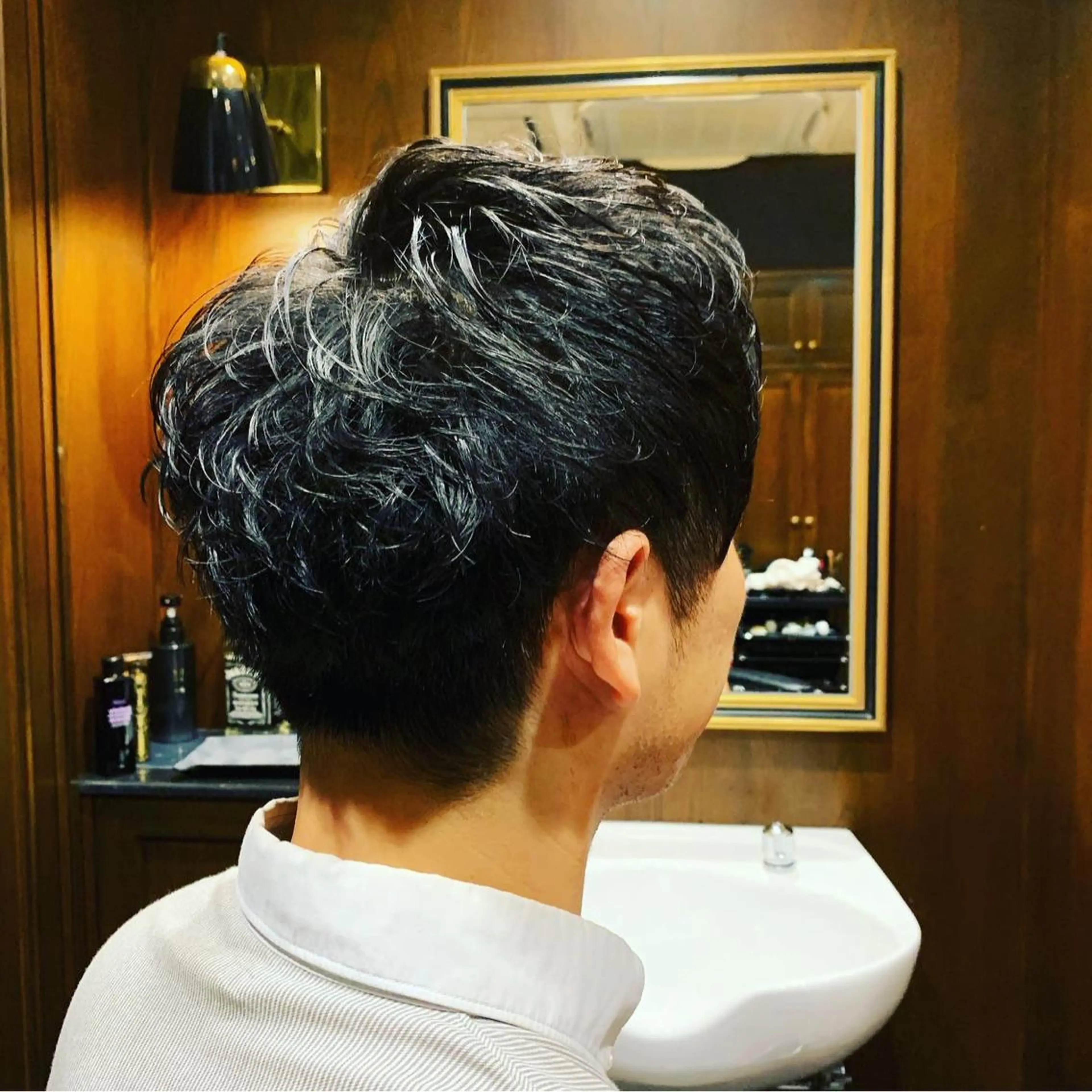 ショート パーマ メンズ カット ヒロ銀座 バーバーショップ神楽坂所属・ひらお あおとのヘアスタイル