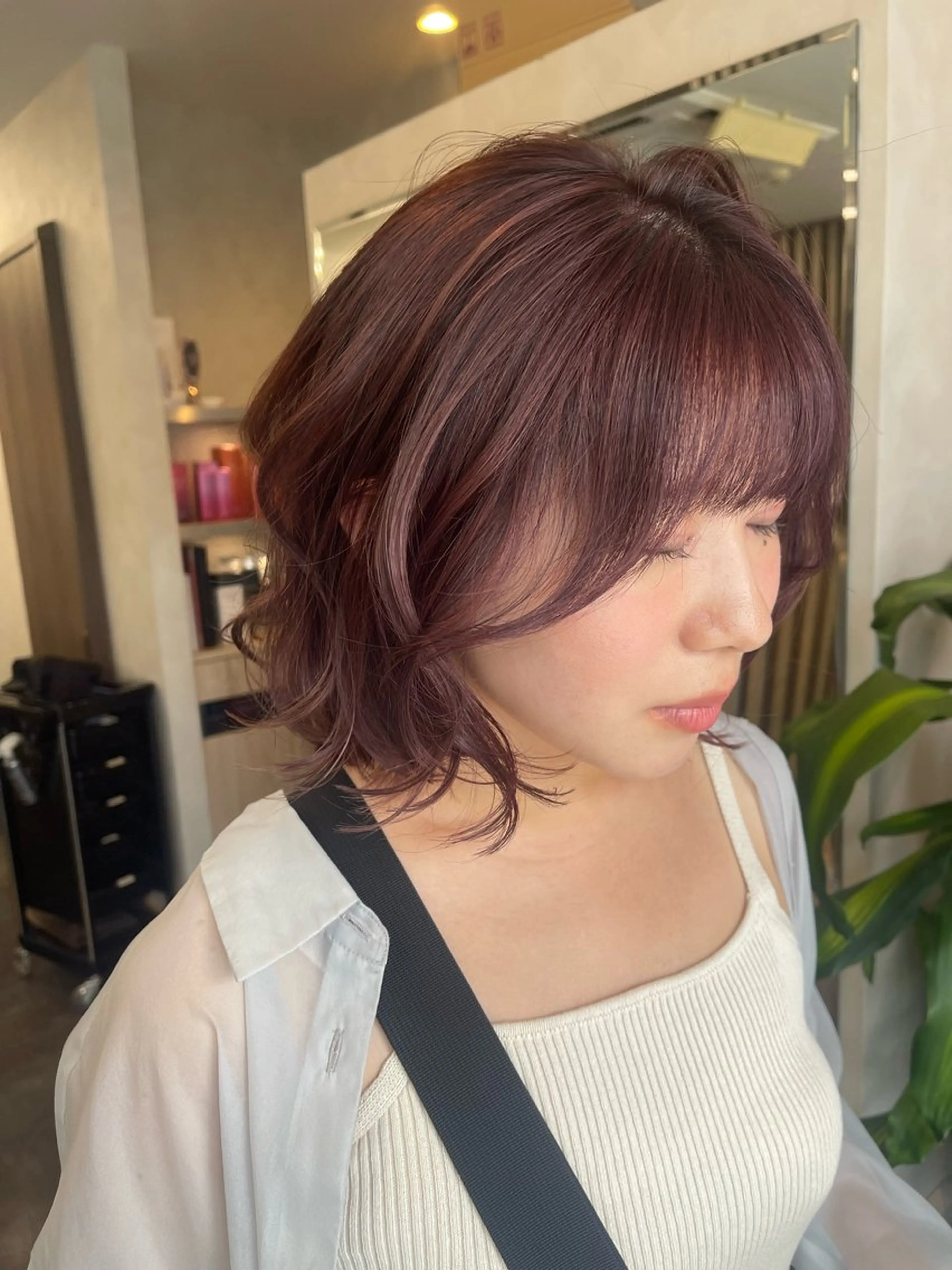 ショート カラー ブラウンカラー ピンクカラー ピンクブラウン ヘアカラー ダブルカラー /まつ毛パーマ🎀のヘアスタイル