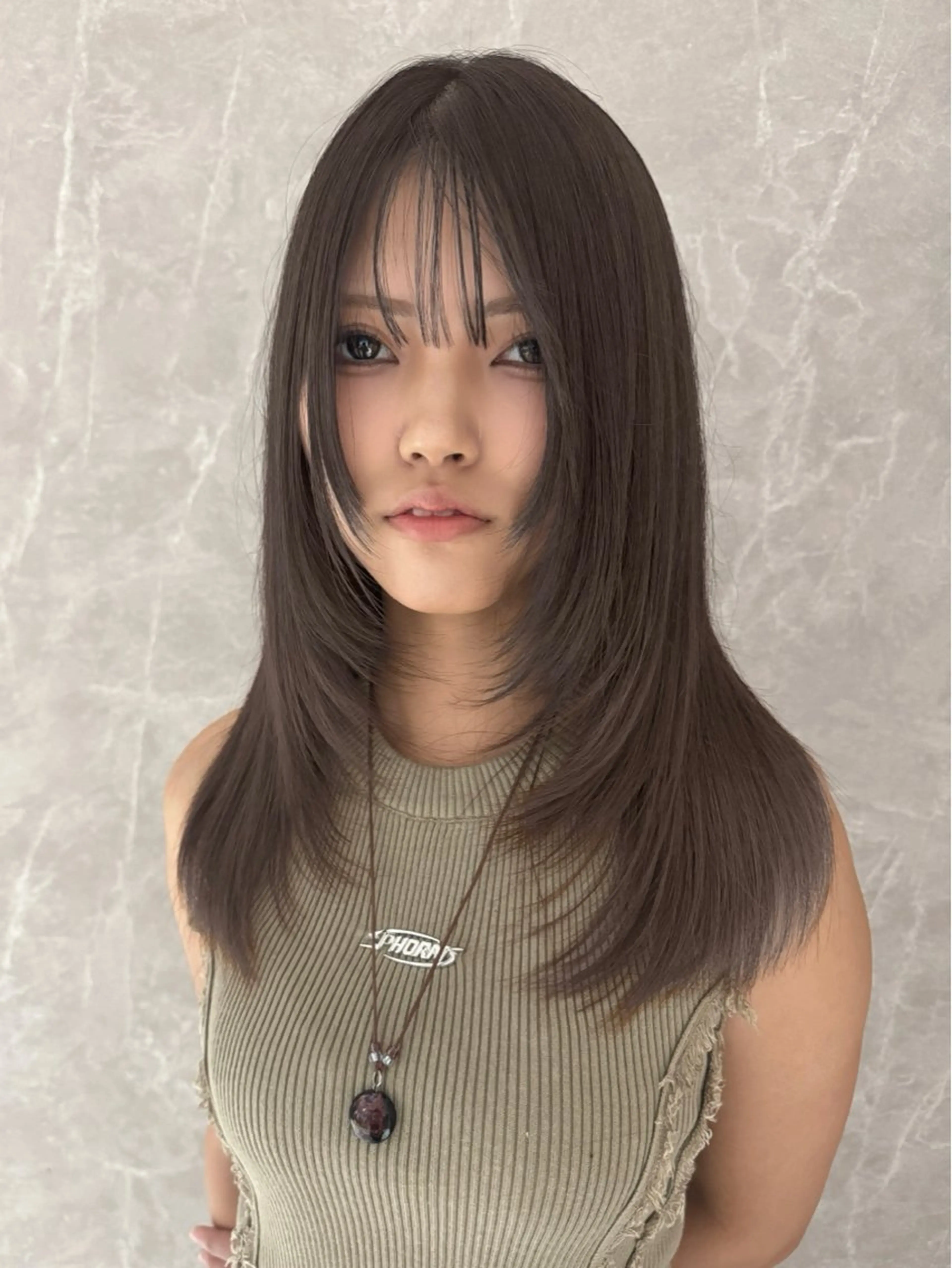 ロング カット ヘアカラー トリートメント ボブレイヤー／ 今城愛友花のヘアスタイル