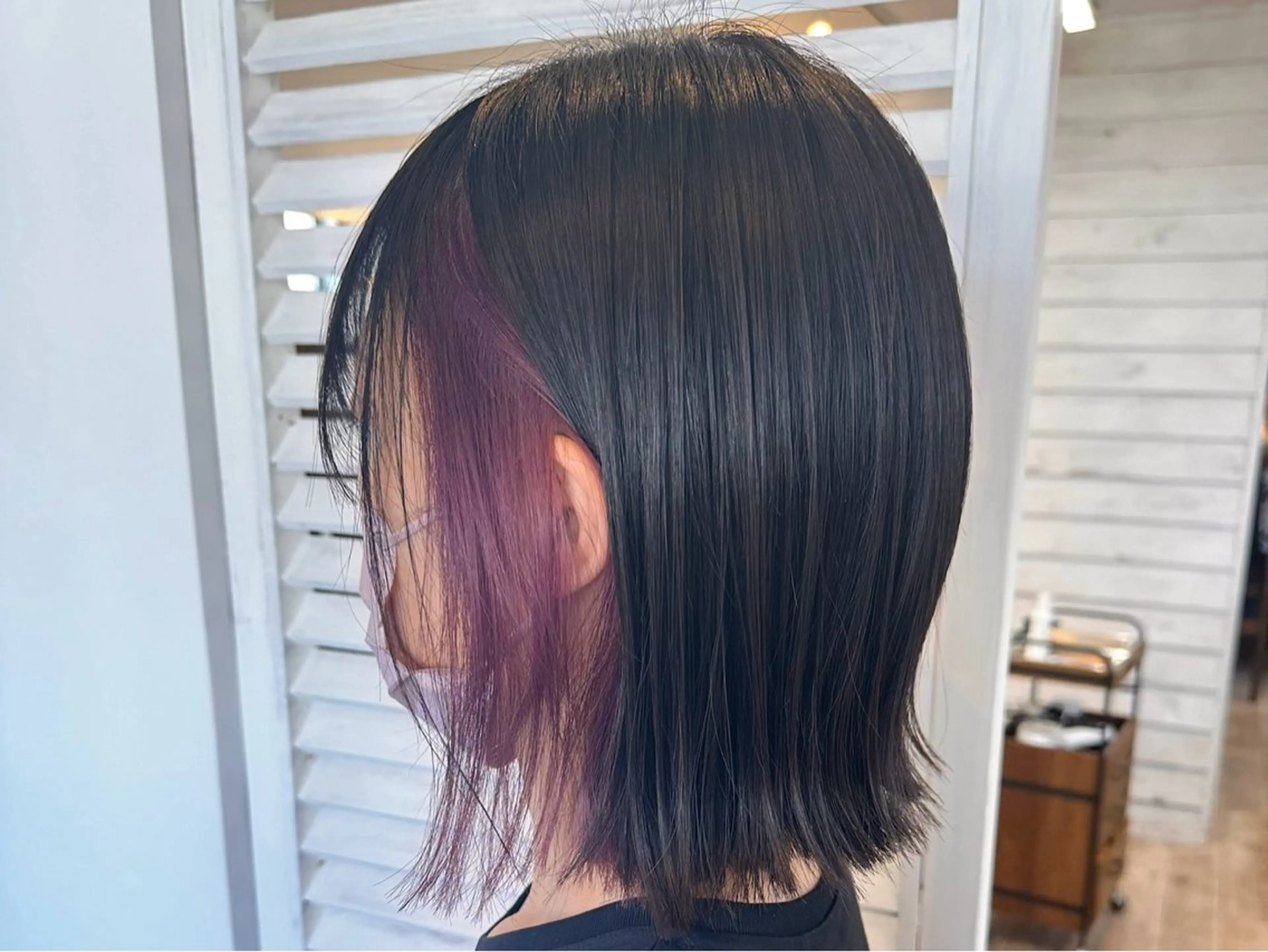 ミディアム カラー ブリーチ デザインカラー イヤリングカラー ヘアカラー 大谷 歩未のヘアスタイル