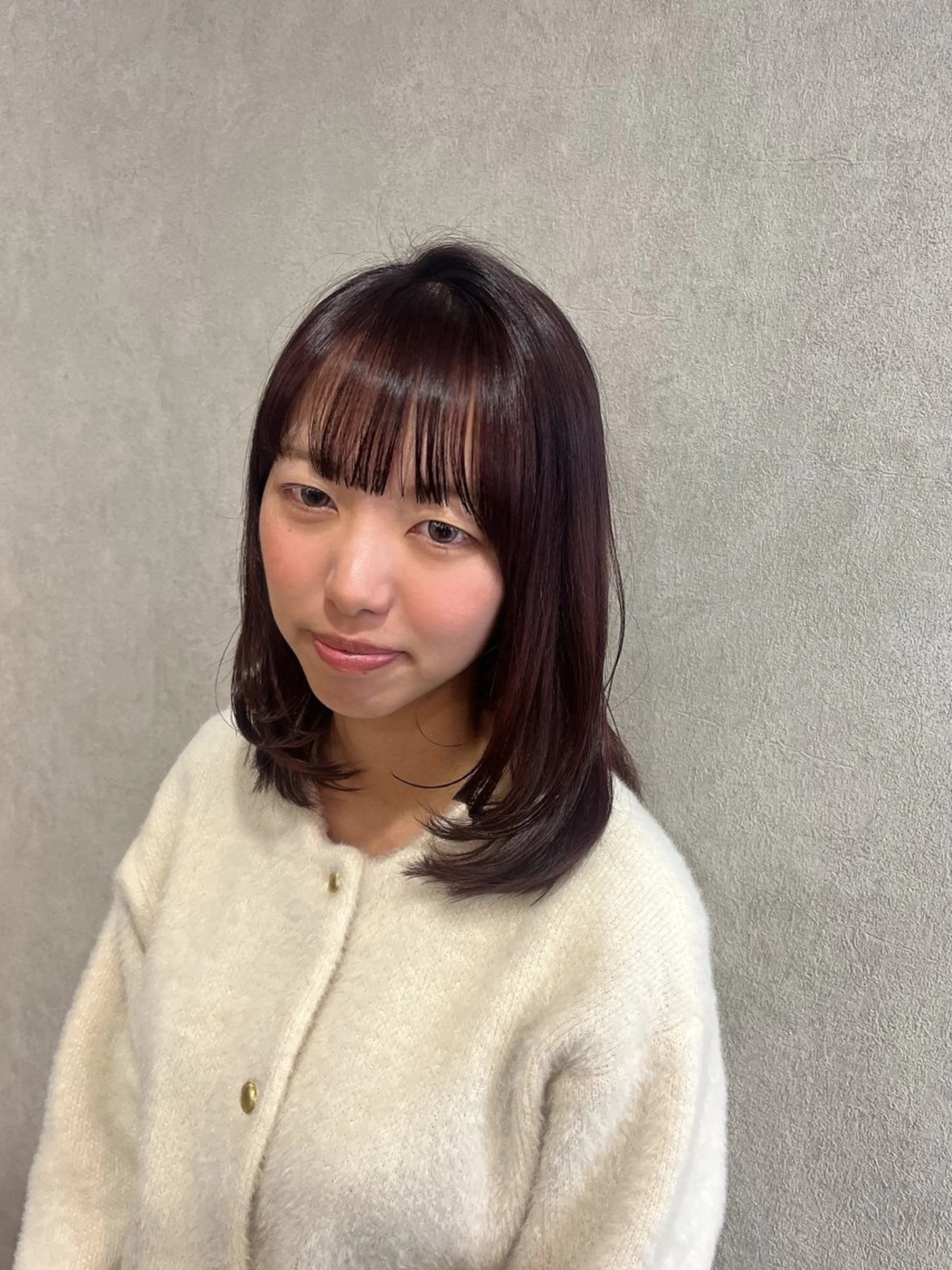 カラー レッドカラー いまい ちひろのヘアスタイル