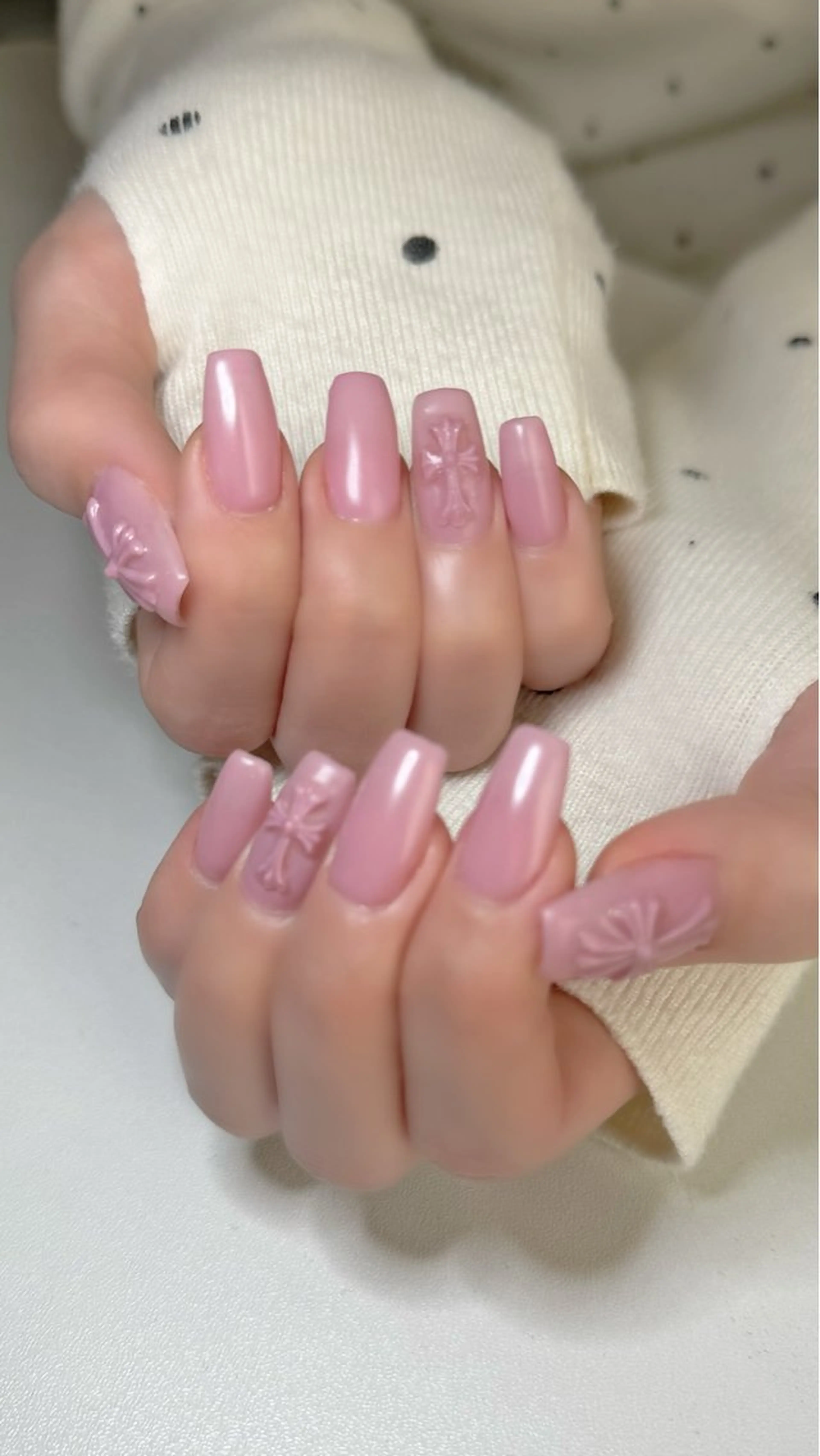 ネイル 氷ネイル・うるうるネイル マットネイル ピンク lio nail___のネイルデザイン