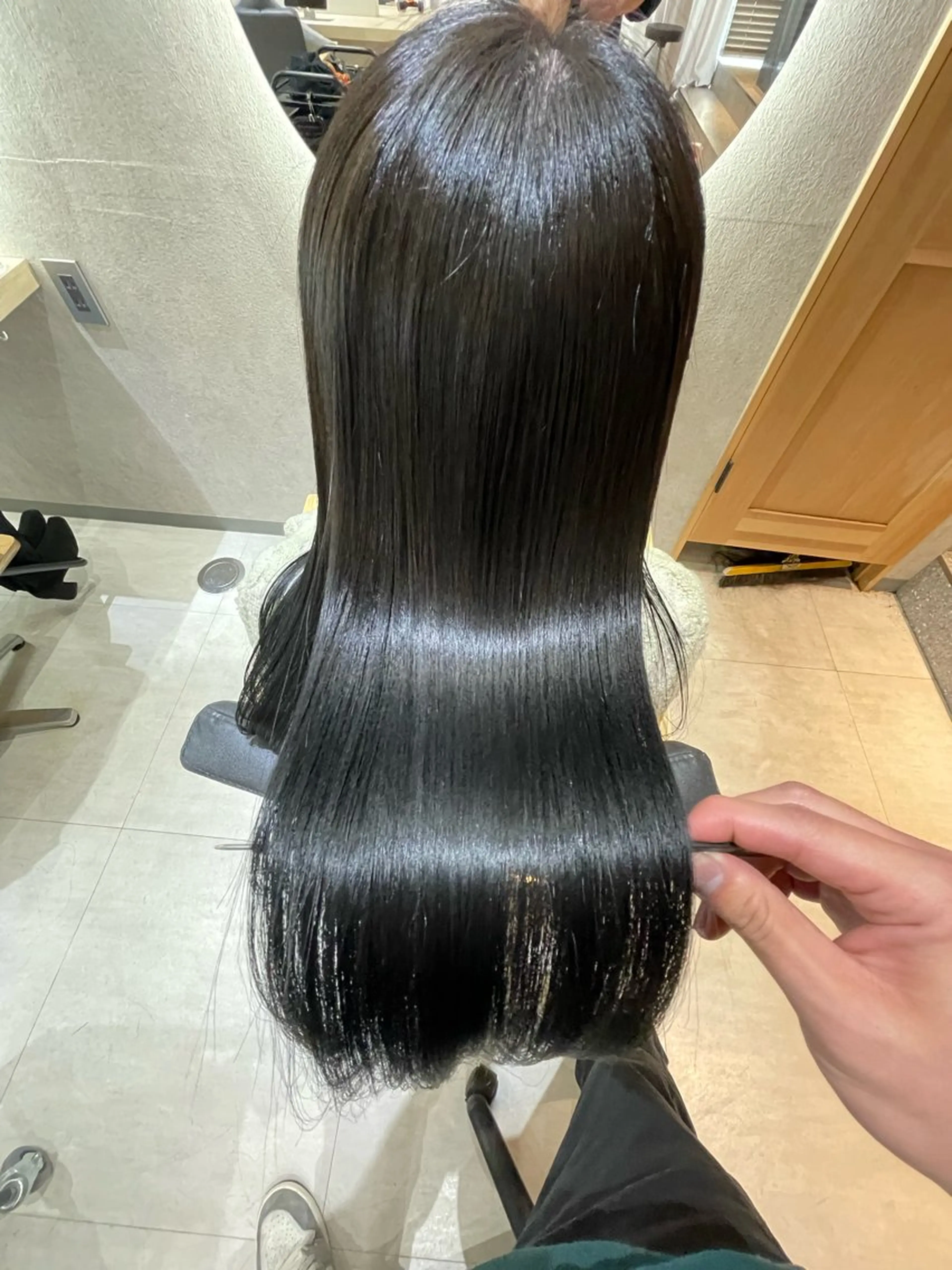 ロング カラー フェイスレイヤー/ 小顔/髪質改善　関のヘアスタイル