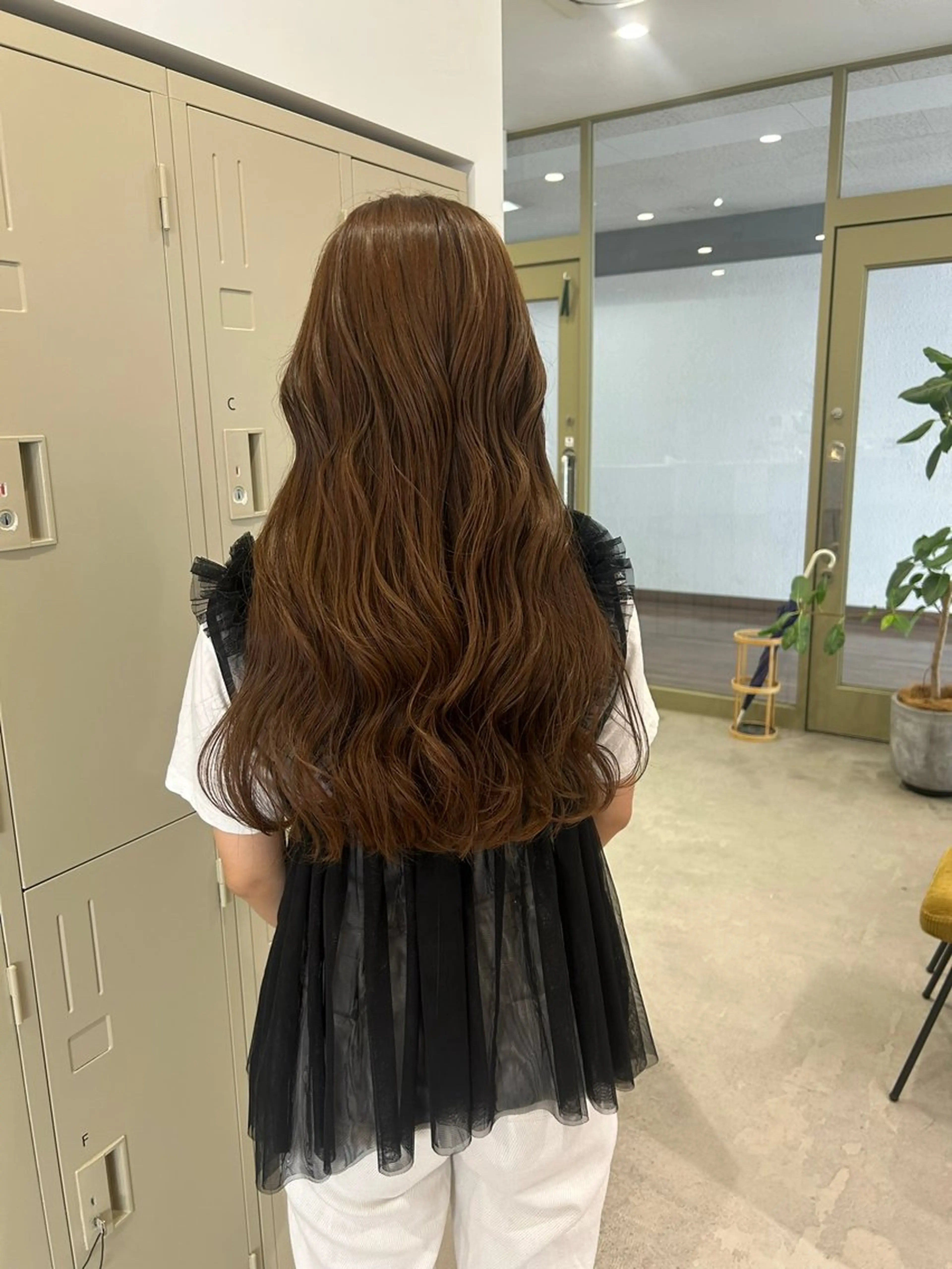 ロング カラー カット ヘアカラー トリートメント ashiato mizukiのヘアスタイル