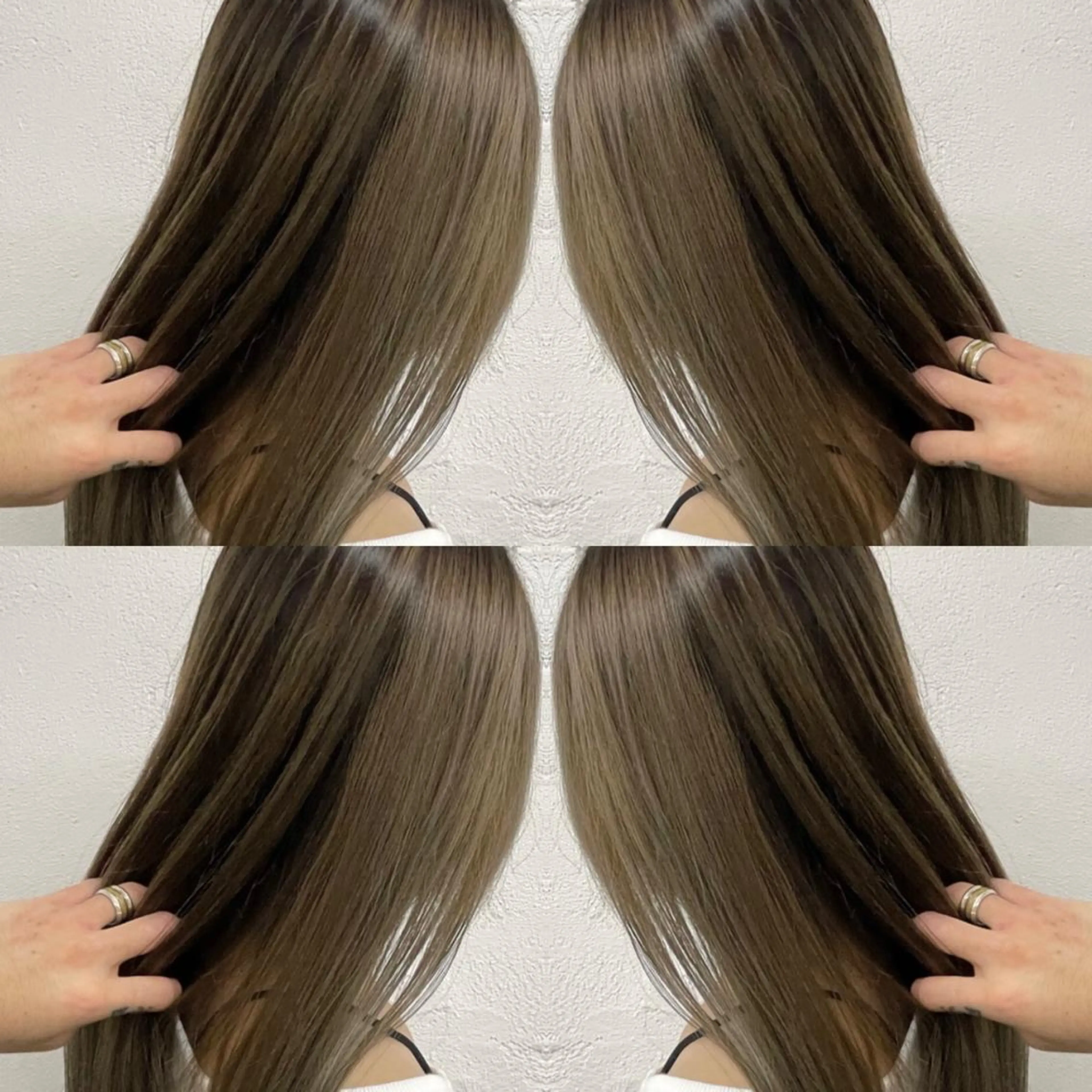 ロング カラー バレイヤージュ レイヤーカット カット ヘアカラー ギャルの革命児 秀斗のヘアスタイル