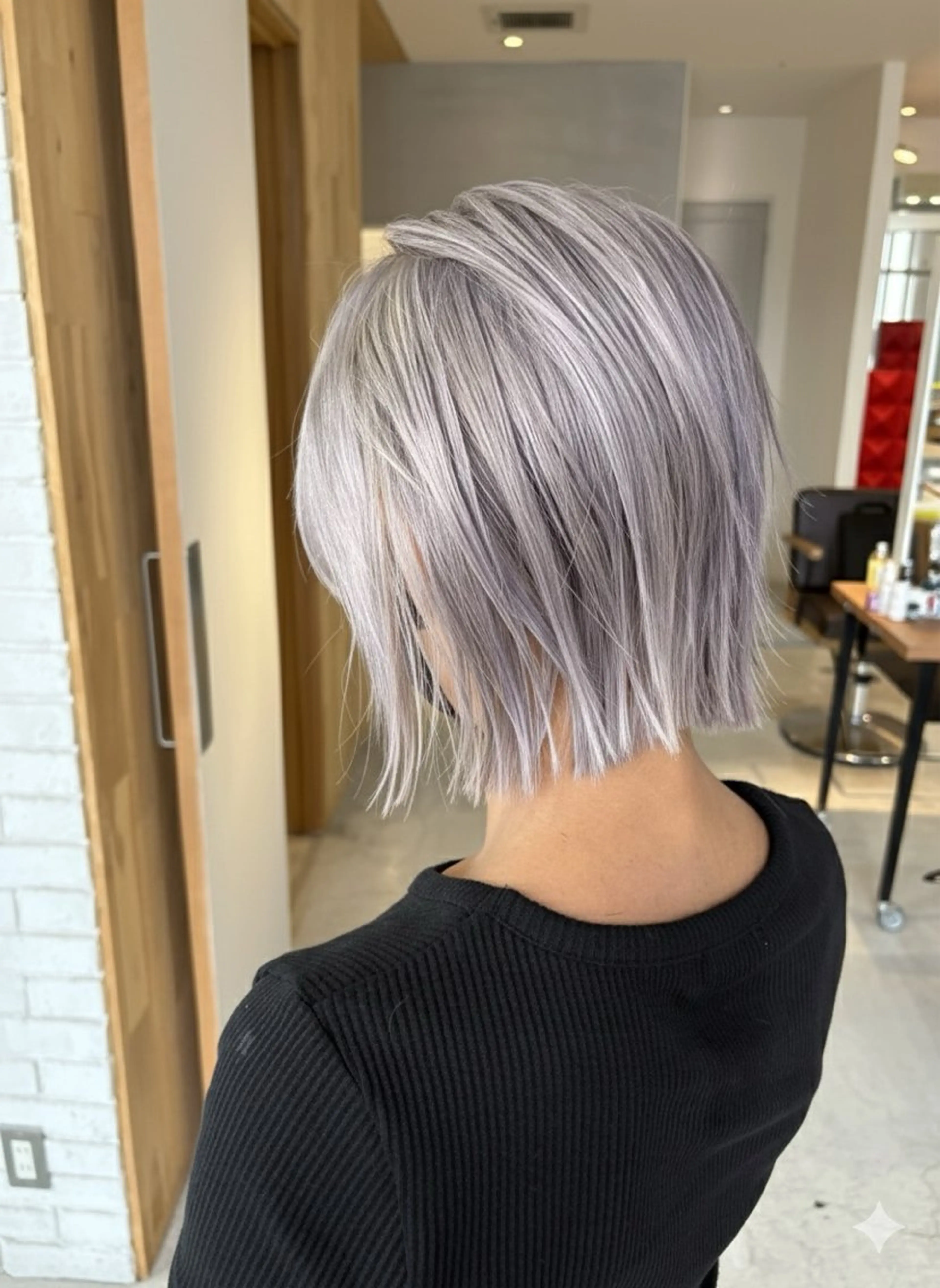 ショート カラー ブリーチ ケアブリーチ ダブルカラー ブリーチなしカラー エクステ カット ヘアカラー トリートメント nameless髪質 改善ブリーチ心斎橋のヘアスタイル