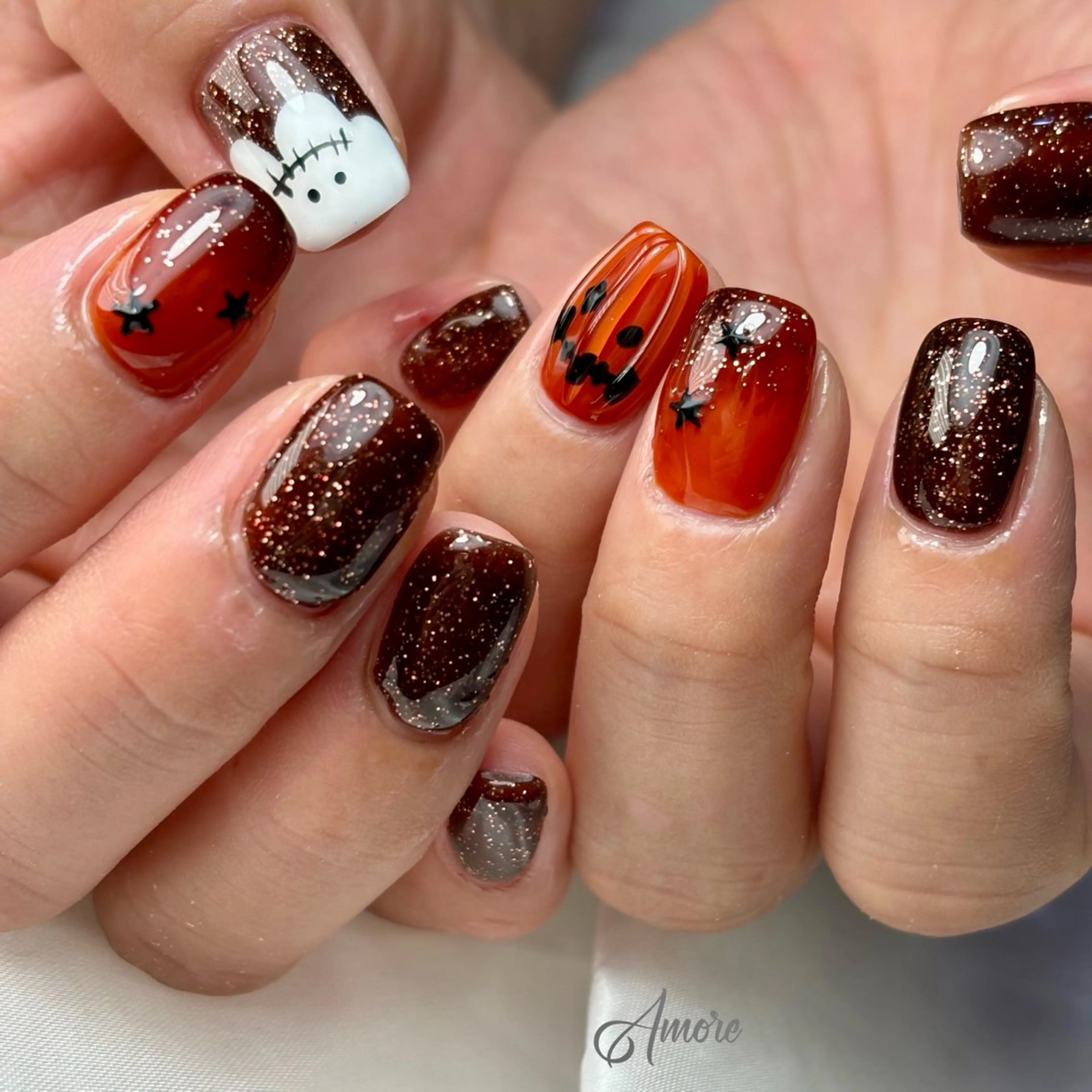 ネイル ジェルネイル キラキラネイル 韓国ネイル マグネットネイル パラジェル You kyehwaのネイルデザイン