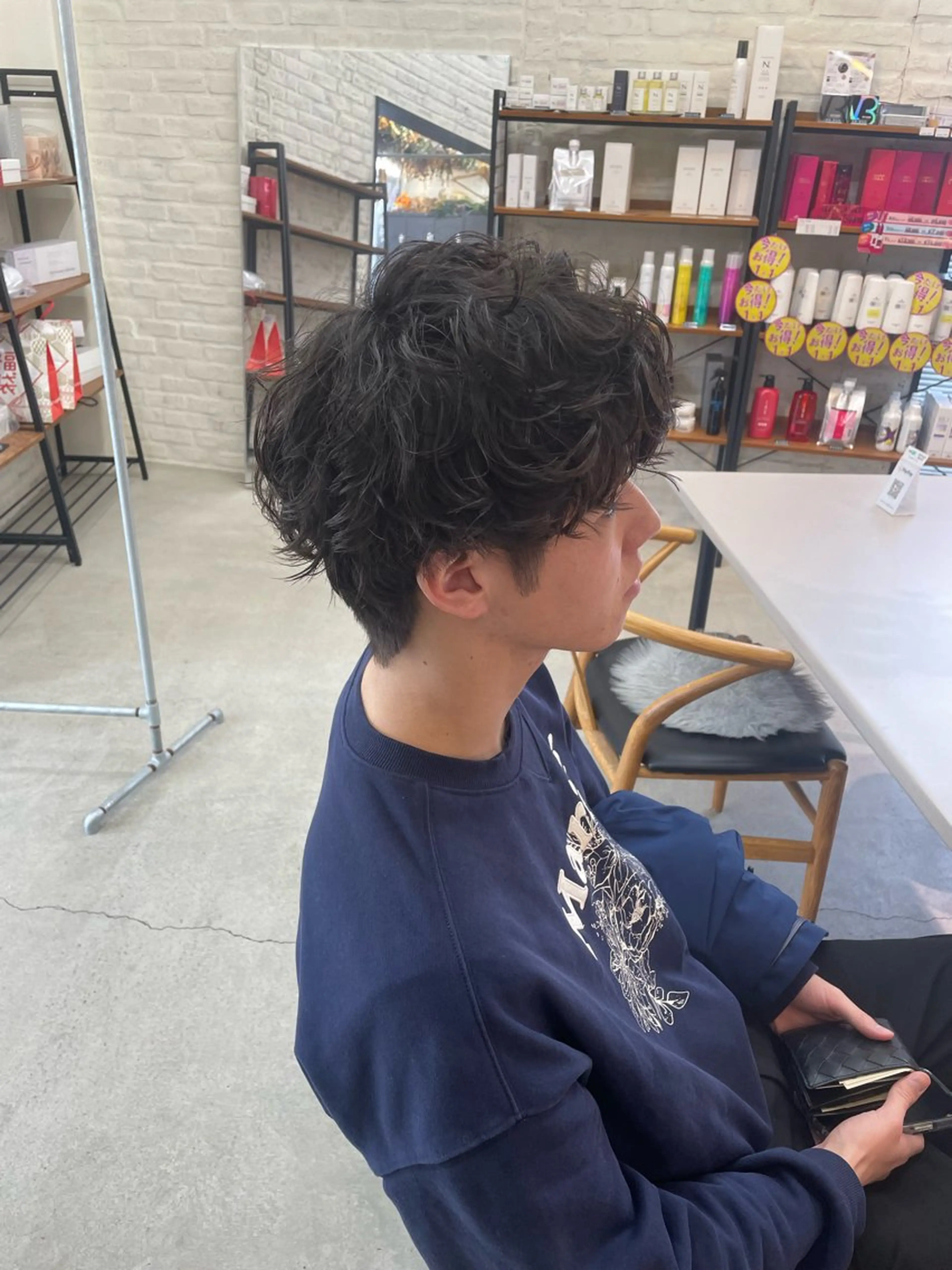 ミディアム ミディアムパーマ カット パーマ テラダ ユウシン西金沢のヘアスタイル