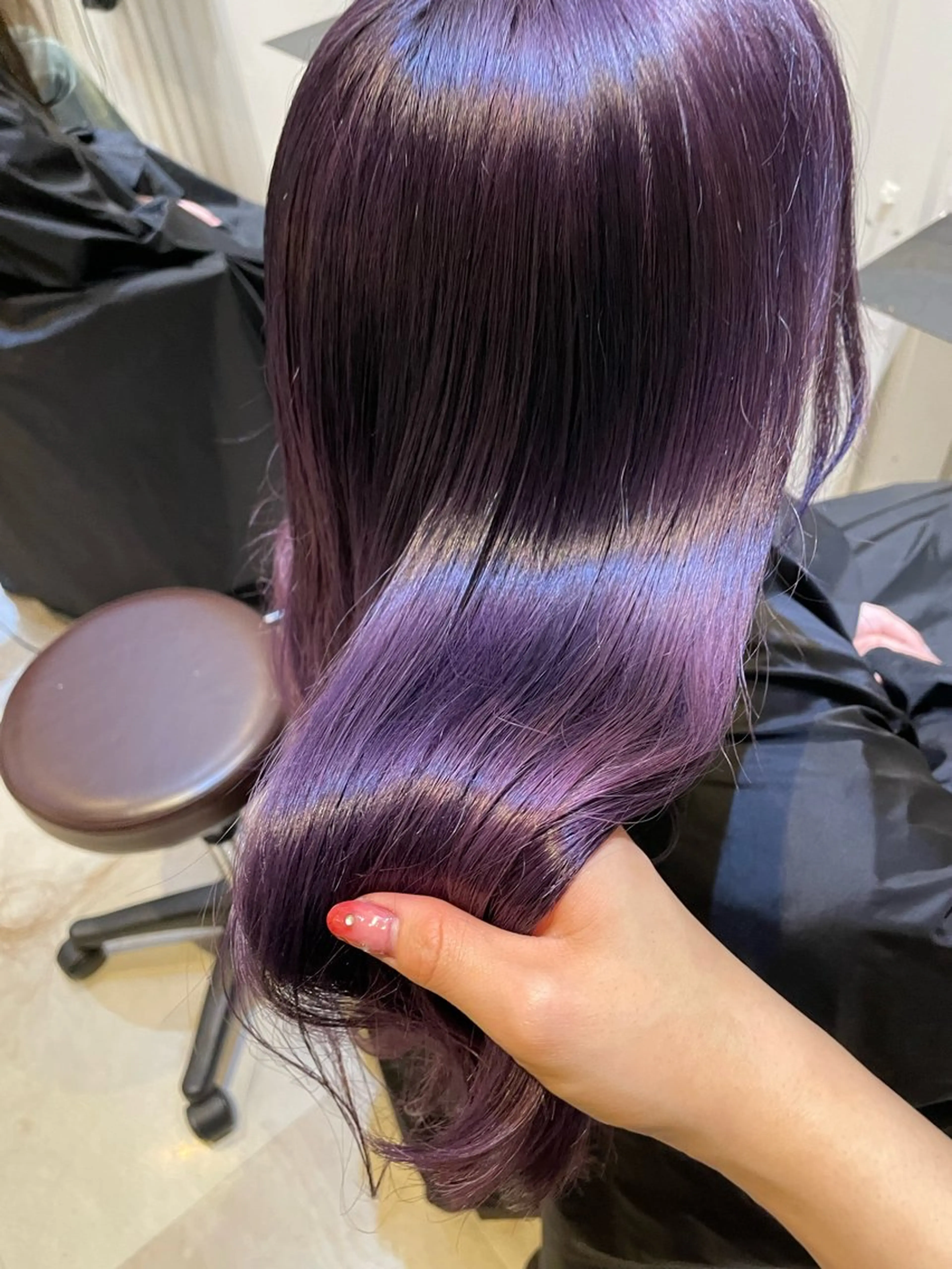 セミロング カラー ヘアカラー 💘韓国レイヤー上 品カラーruru💘のヘアスタイル