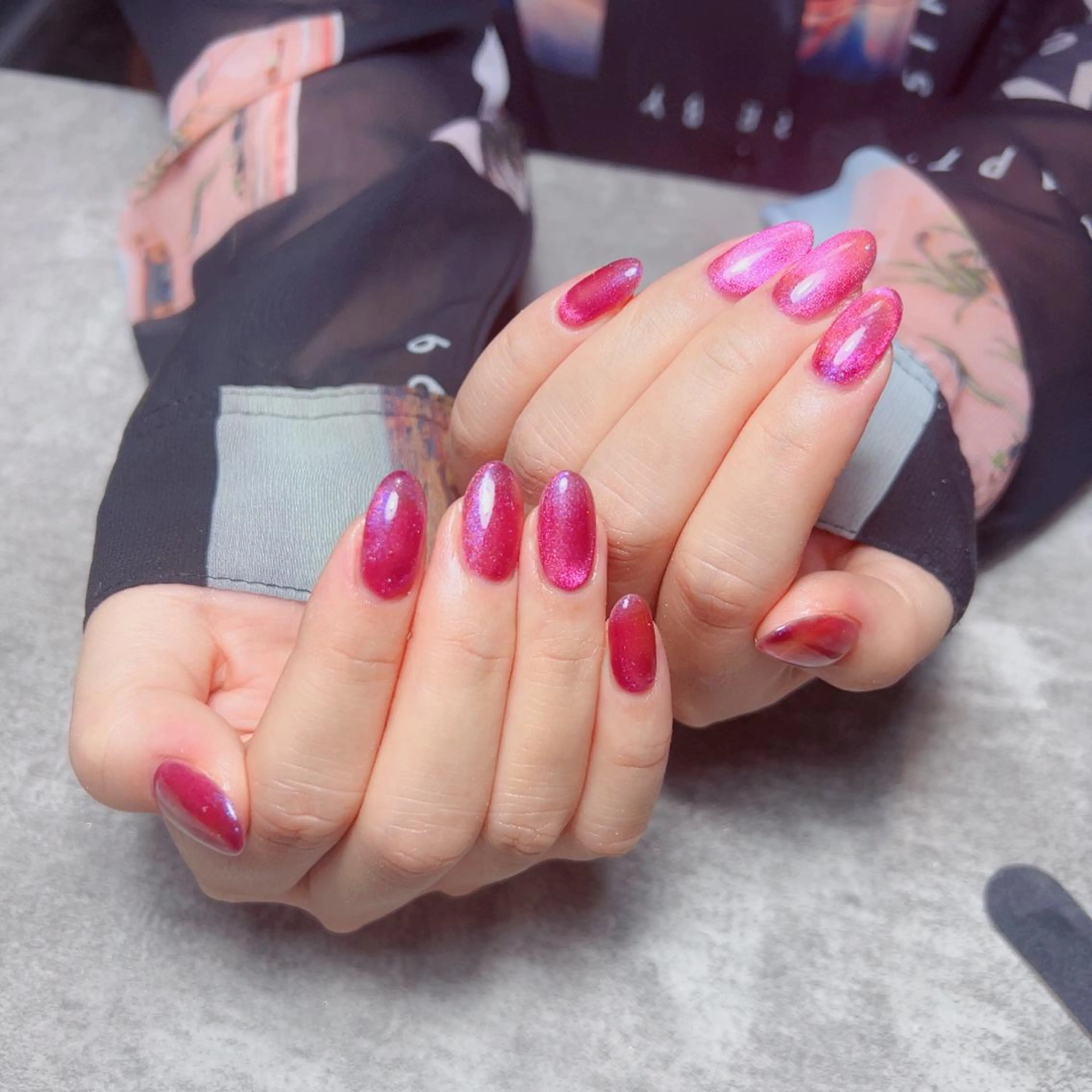 ハンドネイル💅フラッシュ(ソフトジェルオフ込み)の写真