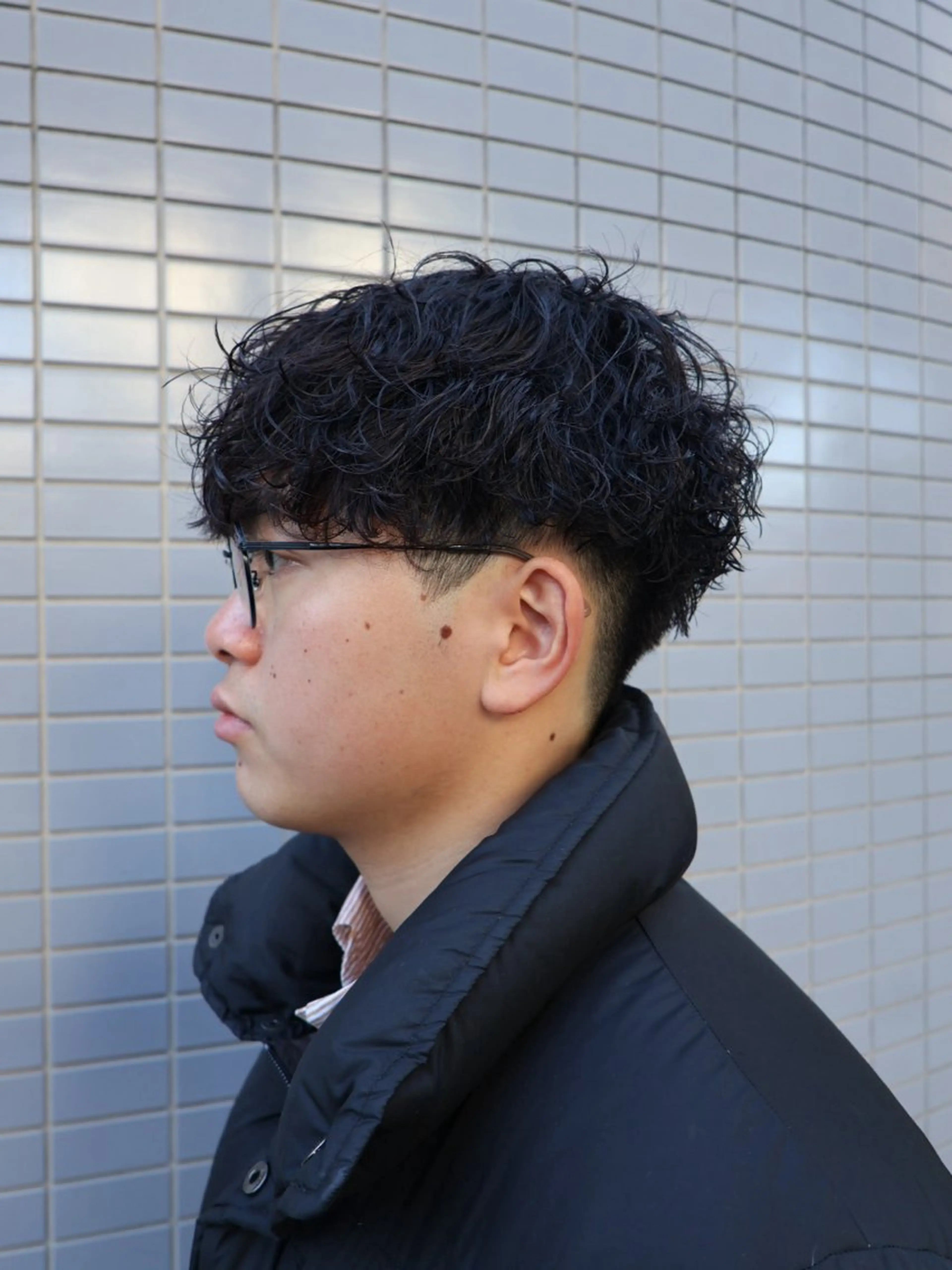 ショート パーマ スパイラルパーマ メンズパーマ梅田 ・川副史晶のヘアスタイル