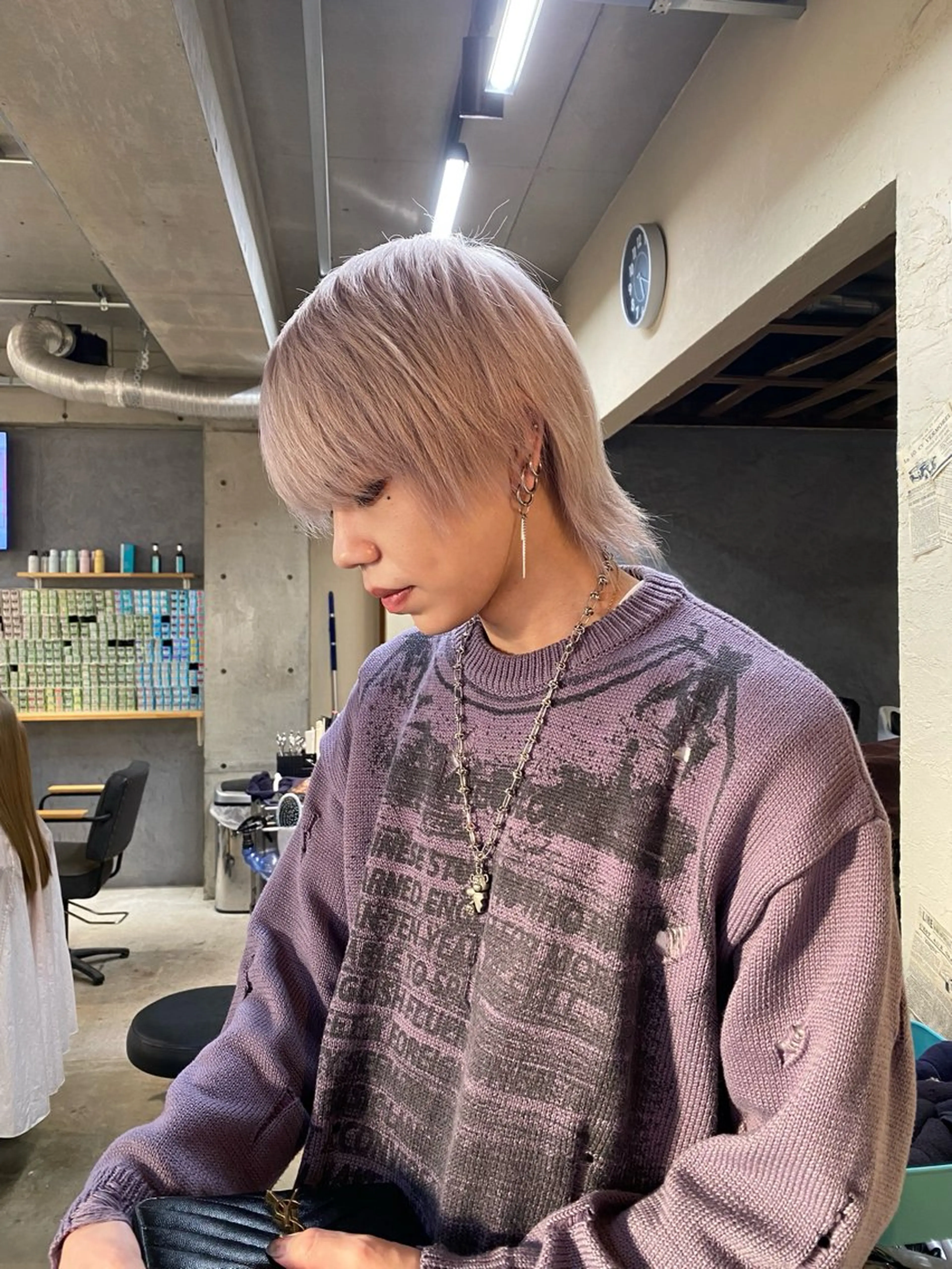 カラー メンズ メンズブリーチ ブリーチ ケアブリーチ ブリーチムラ修正 /ハイトーン/青砥大のヘアスタイル