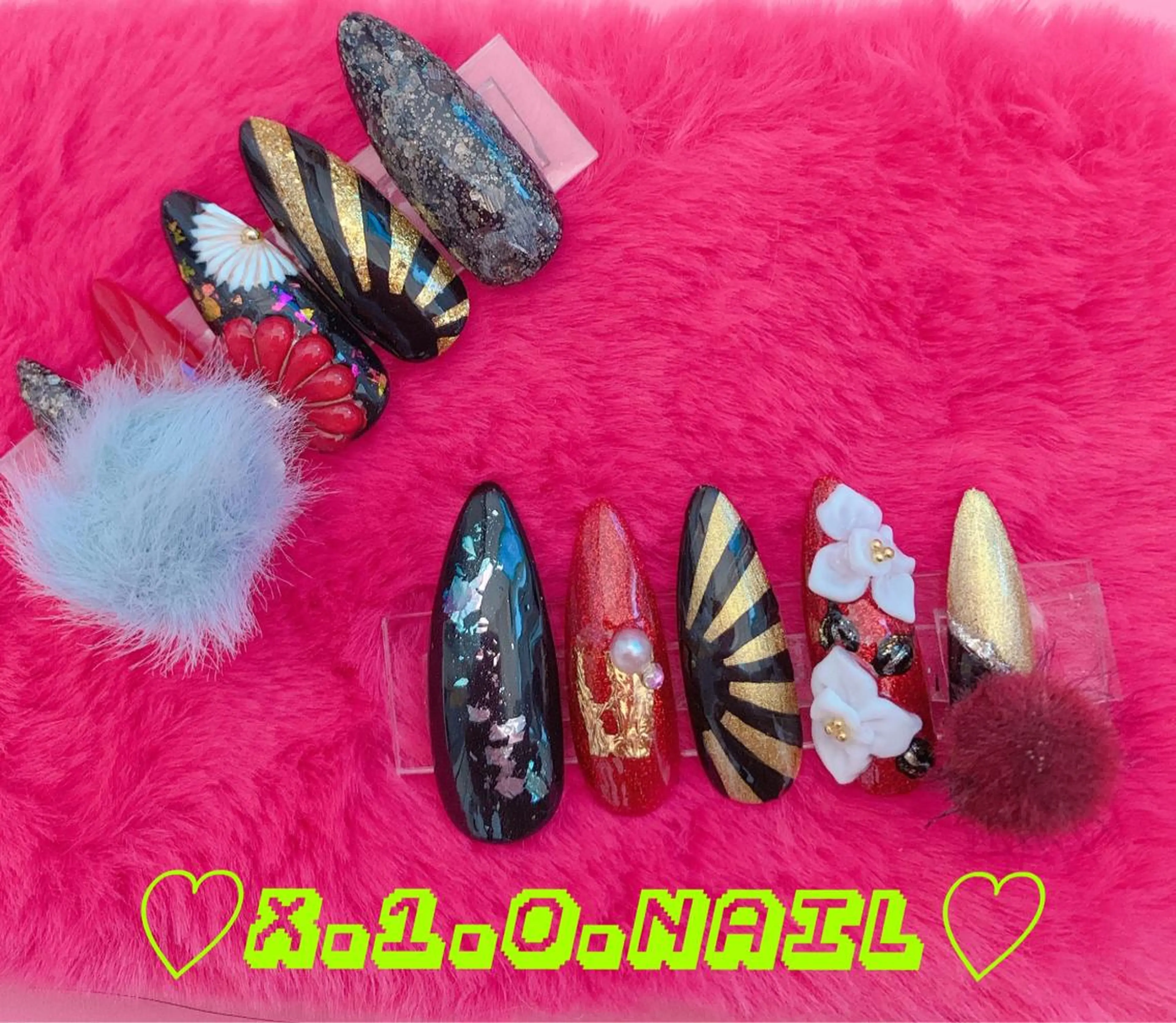 ネイル アニマル柄 アートネイル 成人式 ニュアンスネイル ネイルチップ x.1.0.nail ♡Cのネイルデザイン