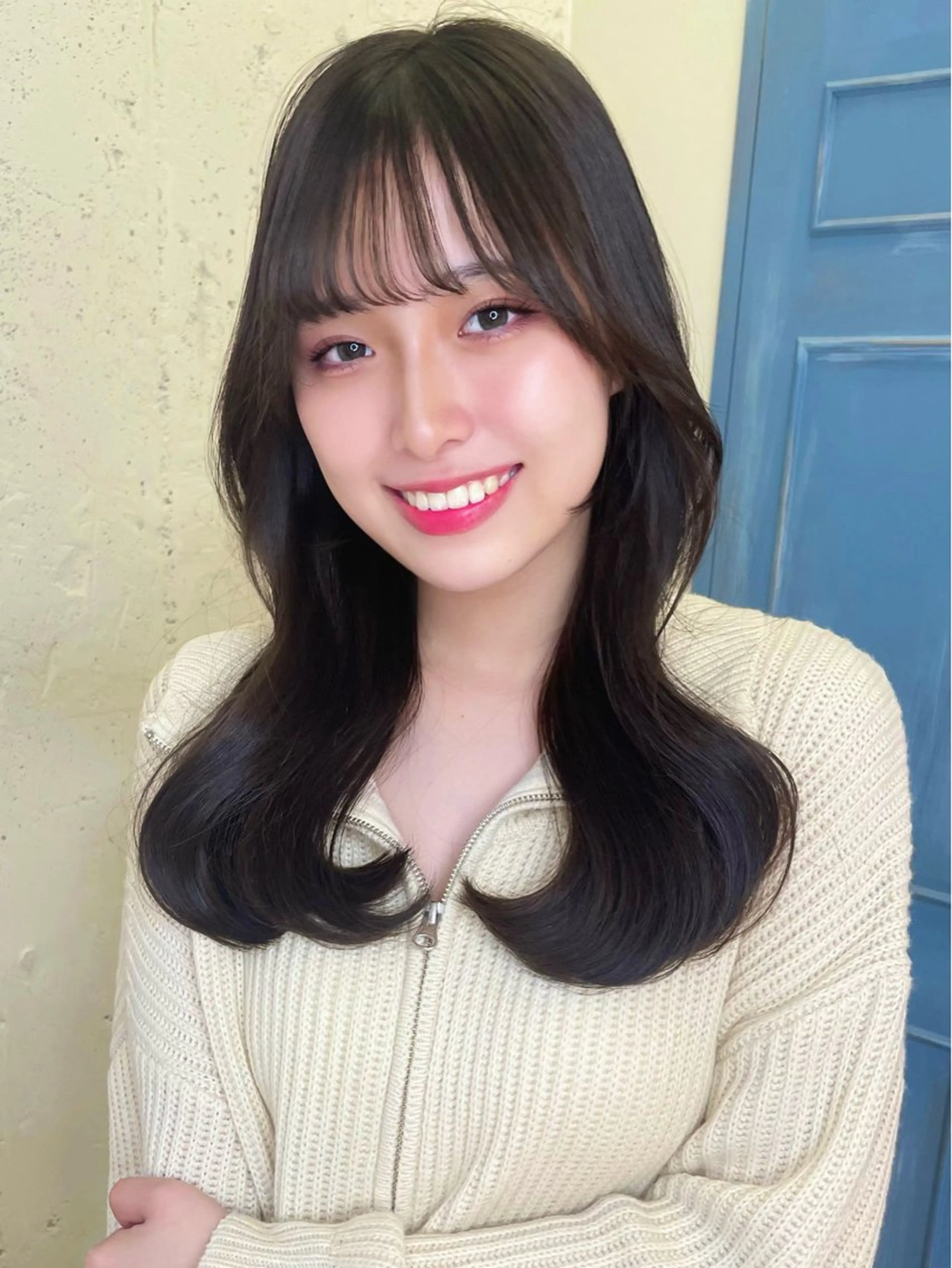 セミロング 似合わせカット 江口 さやかのヘアスタイル