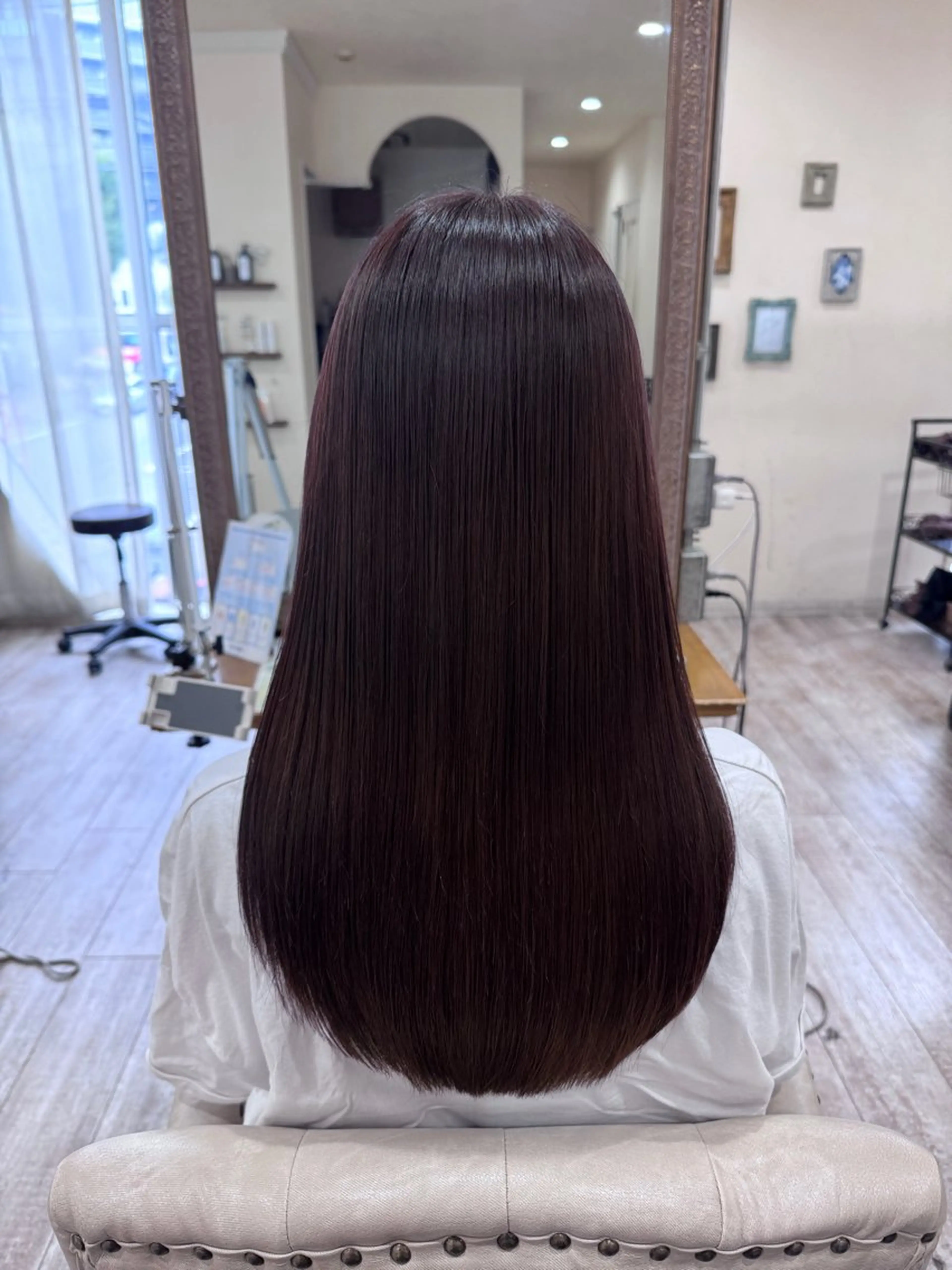 ロング カラー 髪質改善 レイヤーカット 縮毛矯正 カット ヘアカラー 縮毛矯正 トリートメント 新越谷noble店長 松本拓也▶◀*.のヘアスタイル