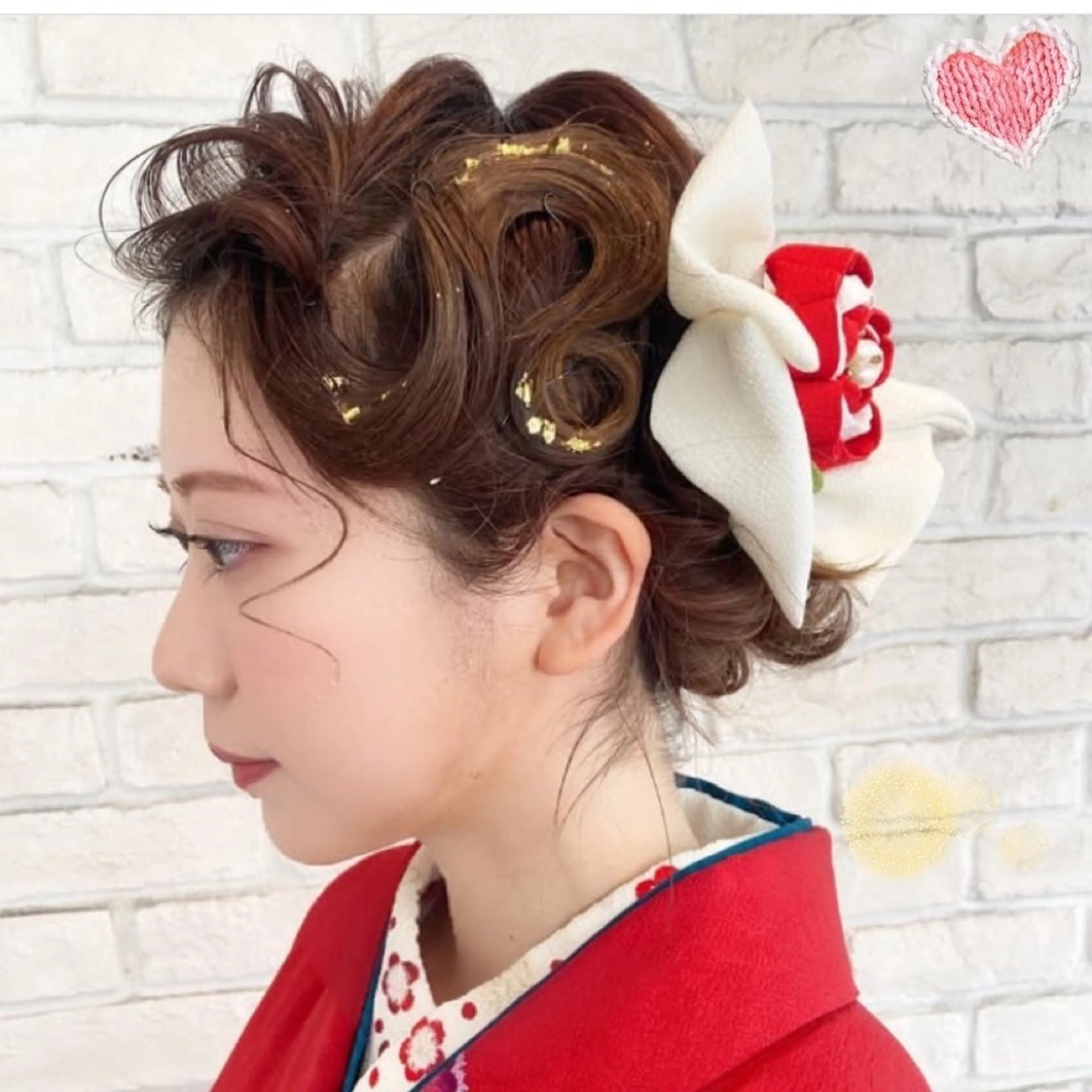 ロング 卒業式のヘアスタイル あやかショート 白髪ぼかしのヘアスタイル