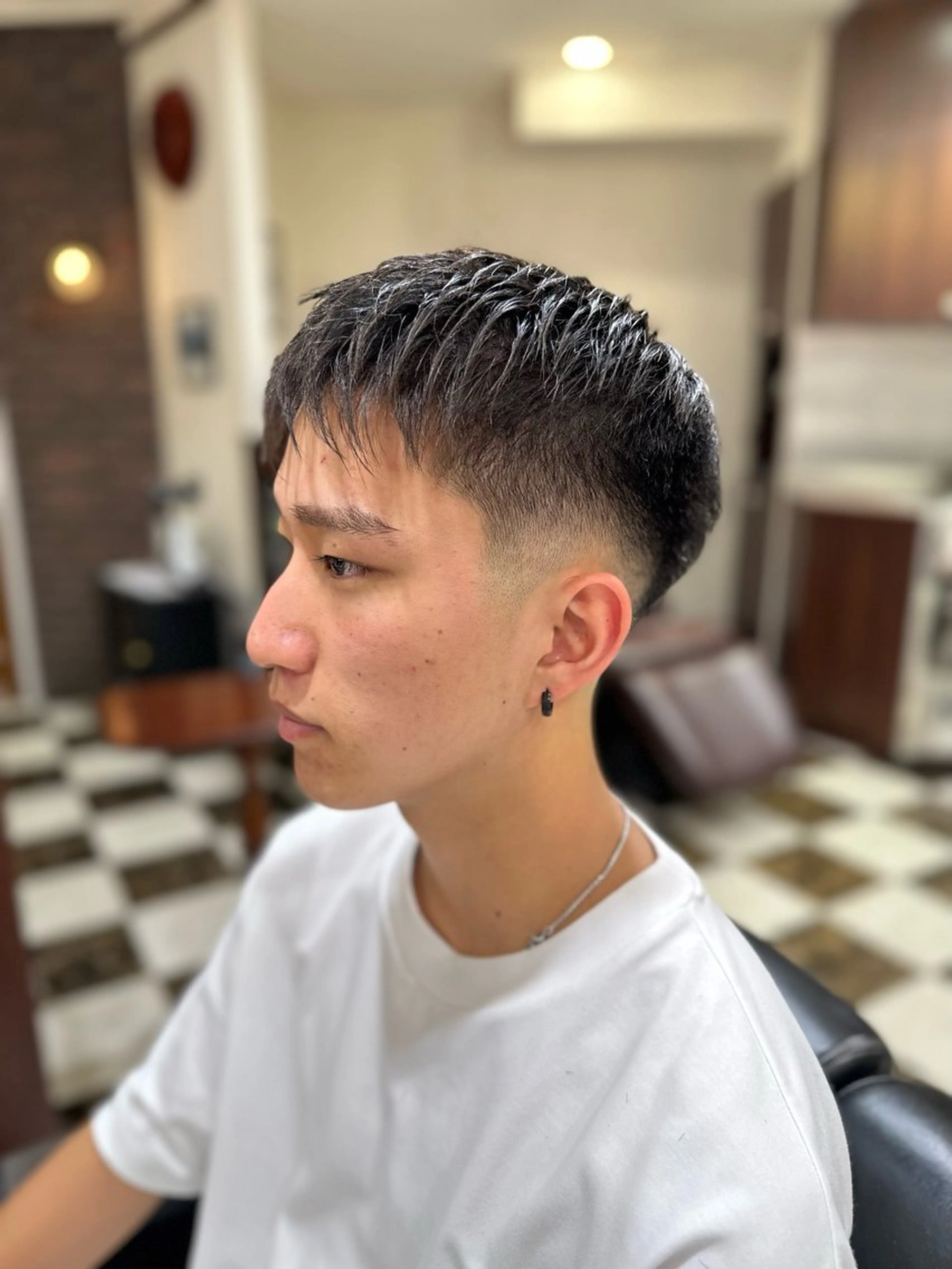 ショート パーマ メンズ ボブ  レイヤー 髪質改善  相澤晃希のヘアスタイル