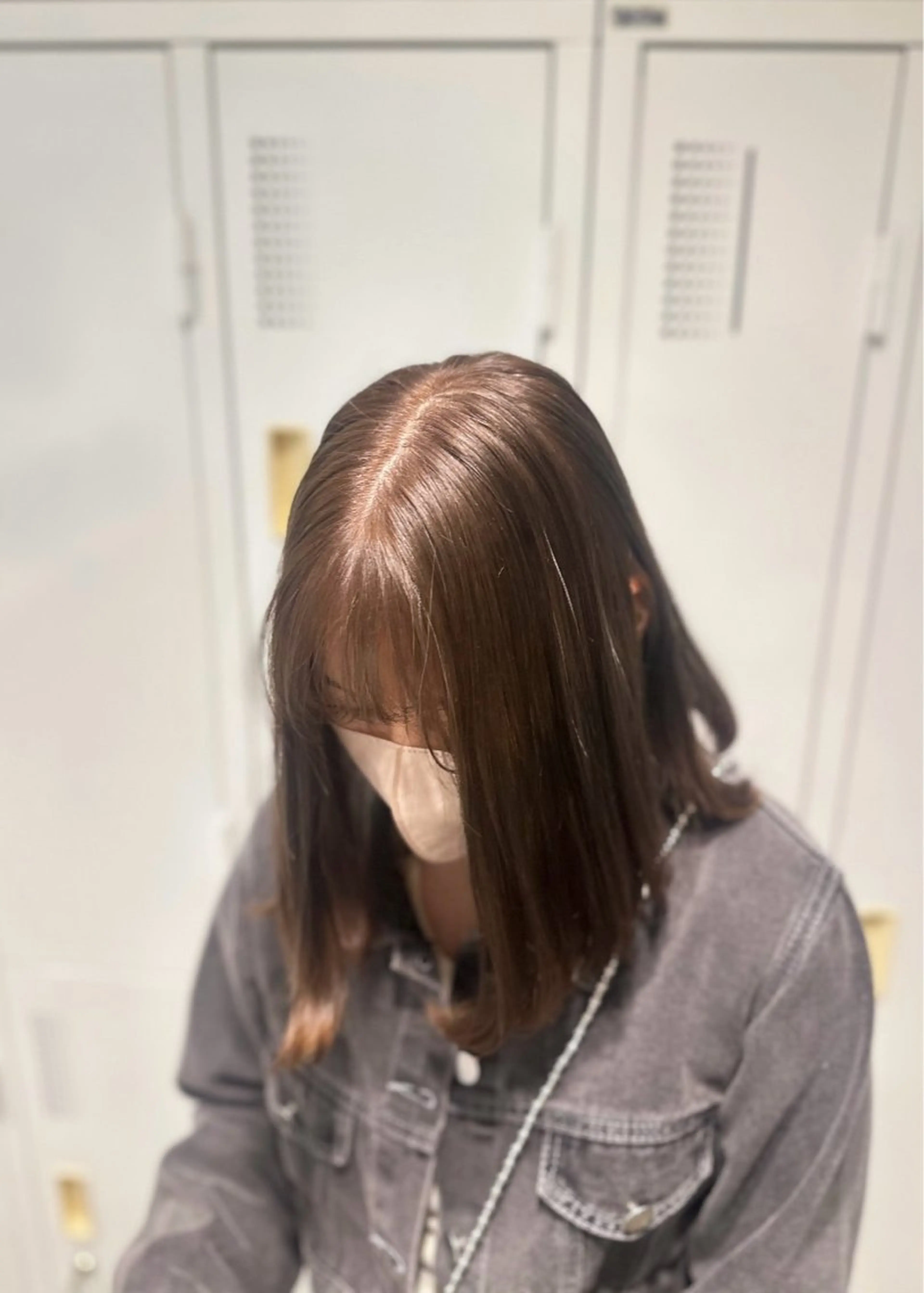 ミディアム カラー グレージュ 似合わせカット 韓国ヘア/髪質改善 /natsuki🧸のヘアスタイル