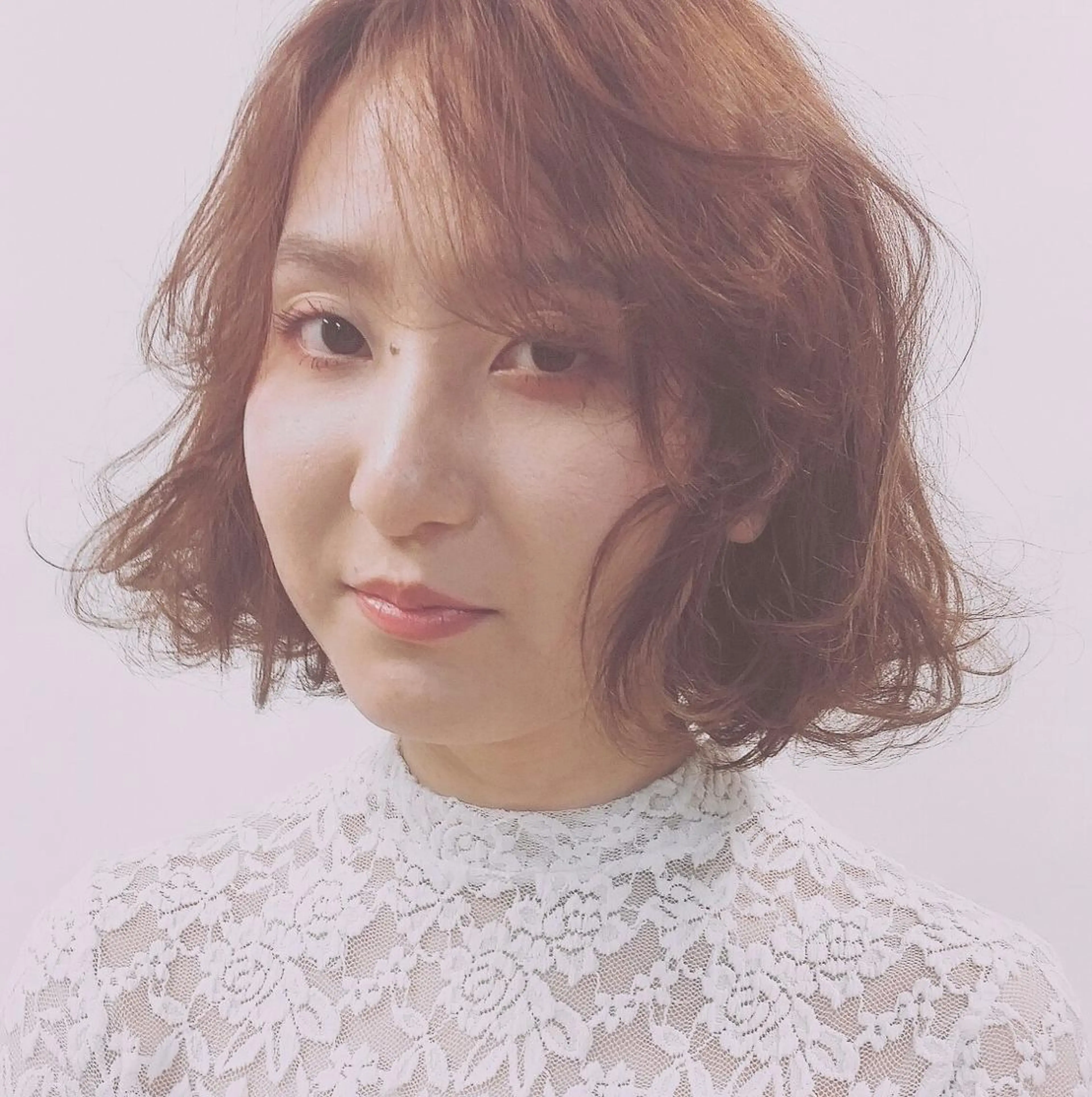 ミディアム ショート カラー パーマ ミディアムパーマ 芝 幸大のヘアスタイル