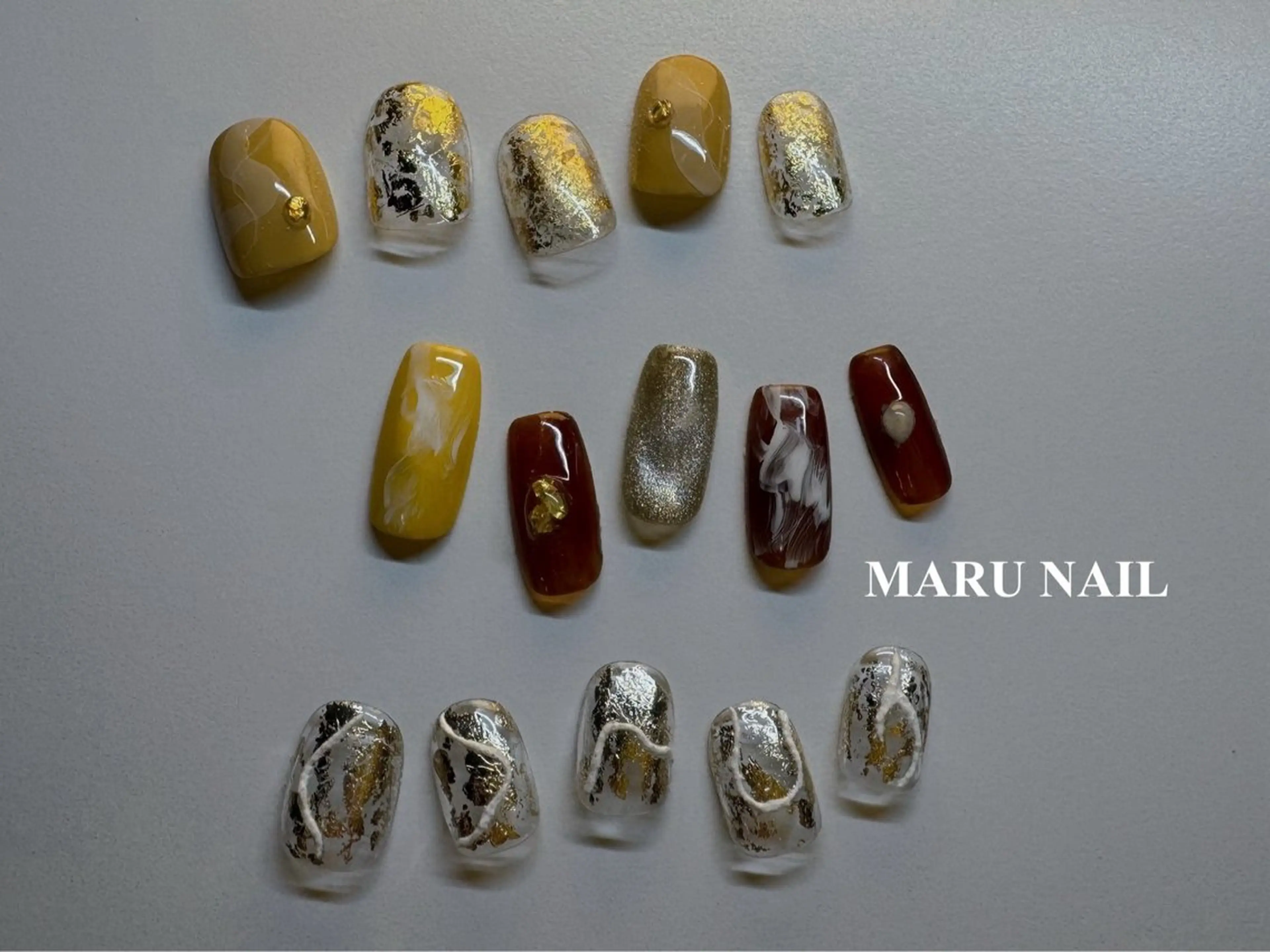 ネイル アートネイル フットネイル ジェルネイル 韓国ネイル マグネットネイル ハンドネイル MARU NAIL manamiのネイルデザイン