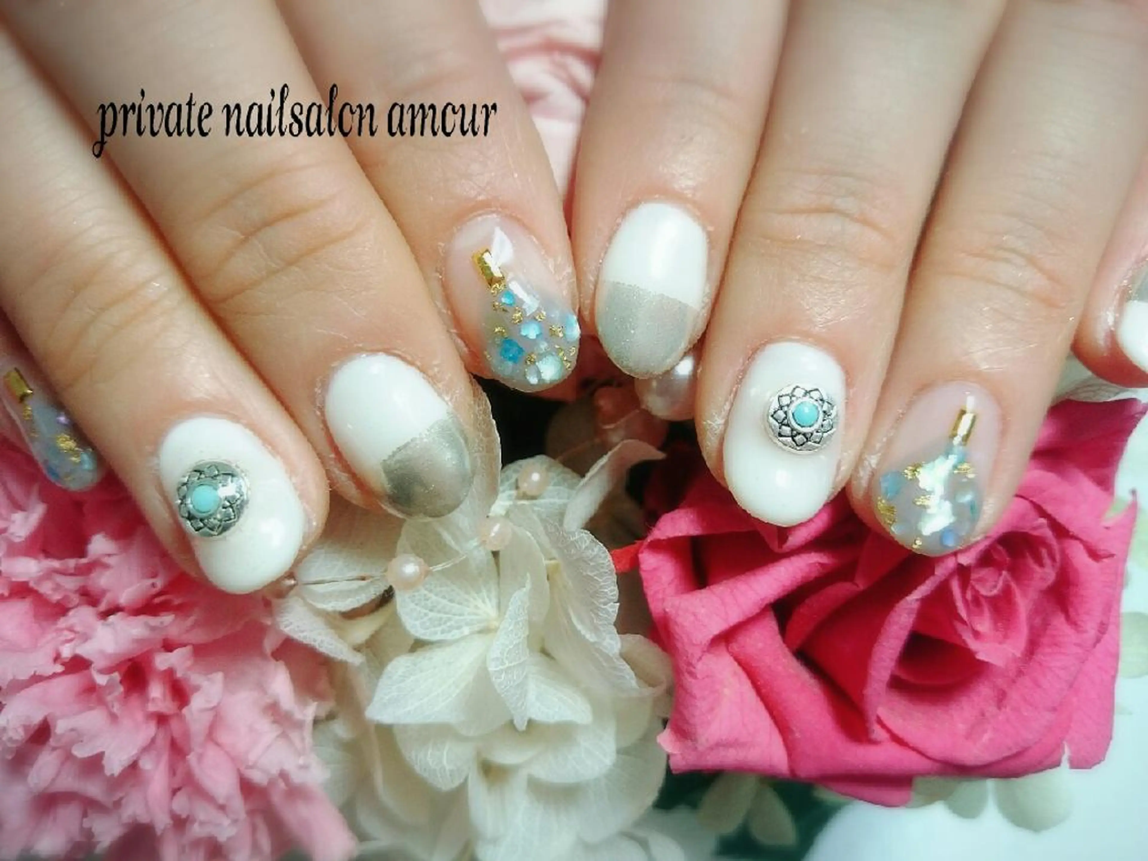 ネイル ミラーネイル nailsalon ♡amour♡のネイルデザイン