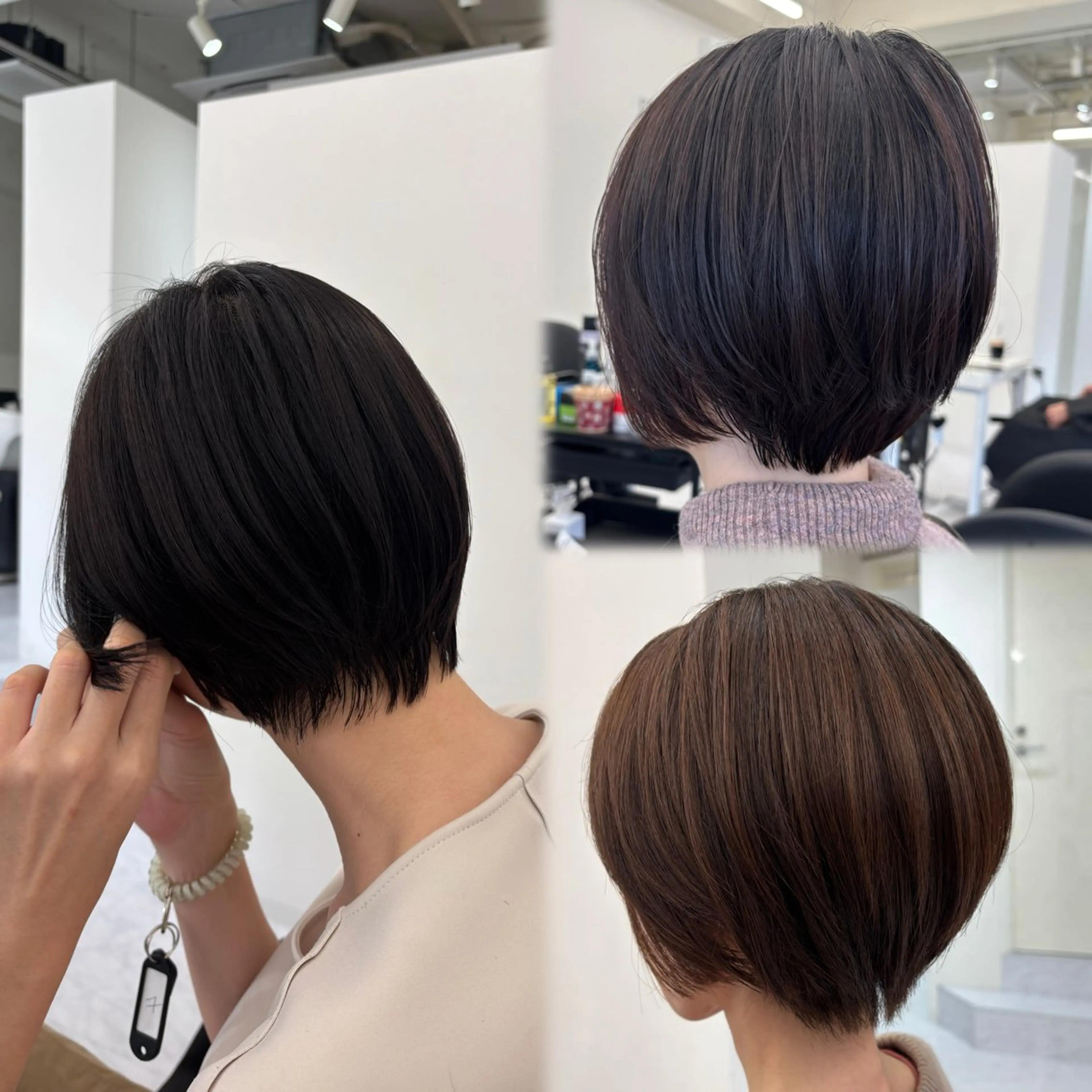 ショート 丸みショート くびれヘア ショートヘア Ayano🎀似 合わせ×透明感🎀のヘアスタイル