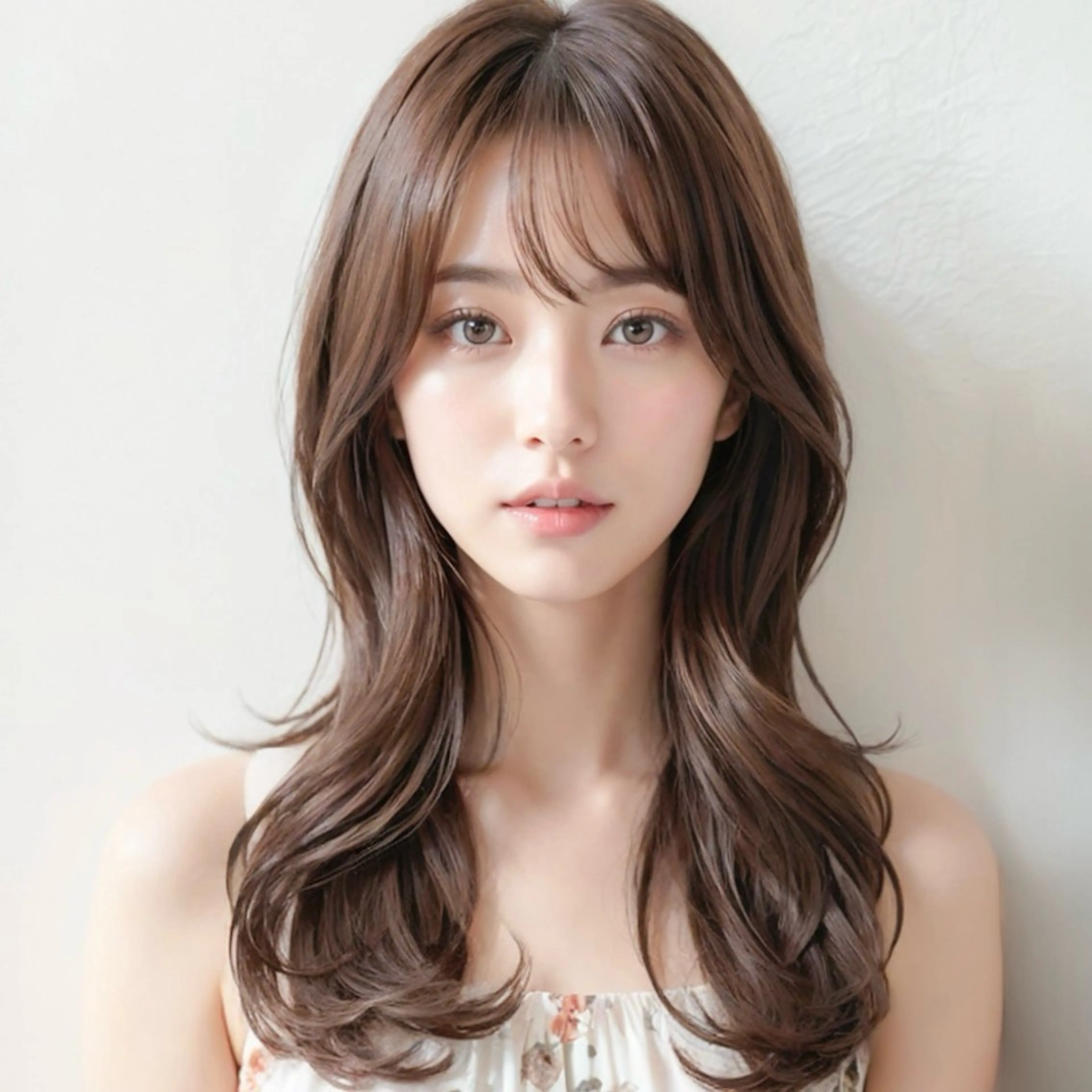 セミロング くびれヘア 韓国風ヘア レイヤーカット ✨美髪専門サロン✨ seasonsのヘアスタイル