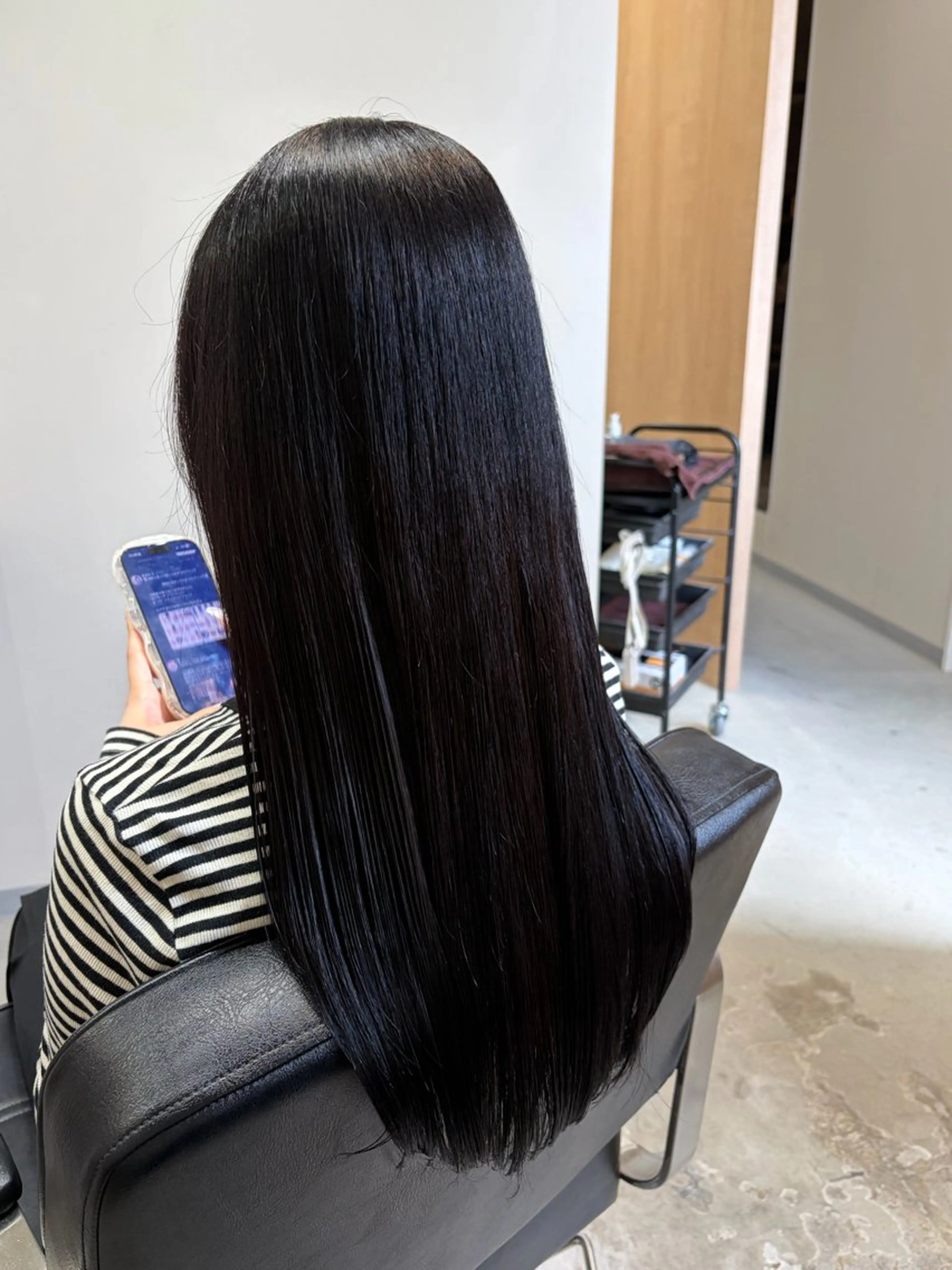 ロング omaフクダ 縮毛矯正/艶髪カラーのヘアスタイル