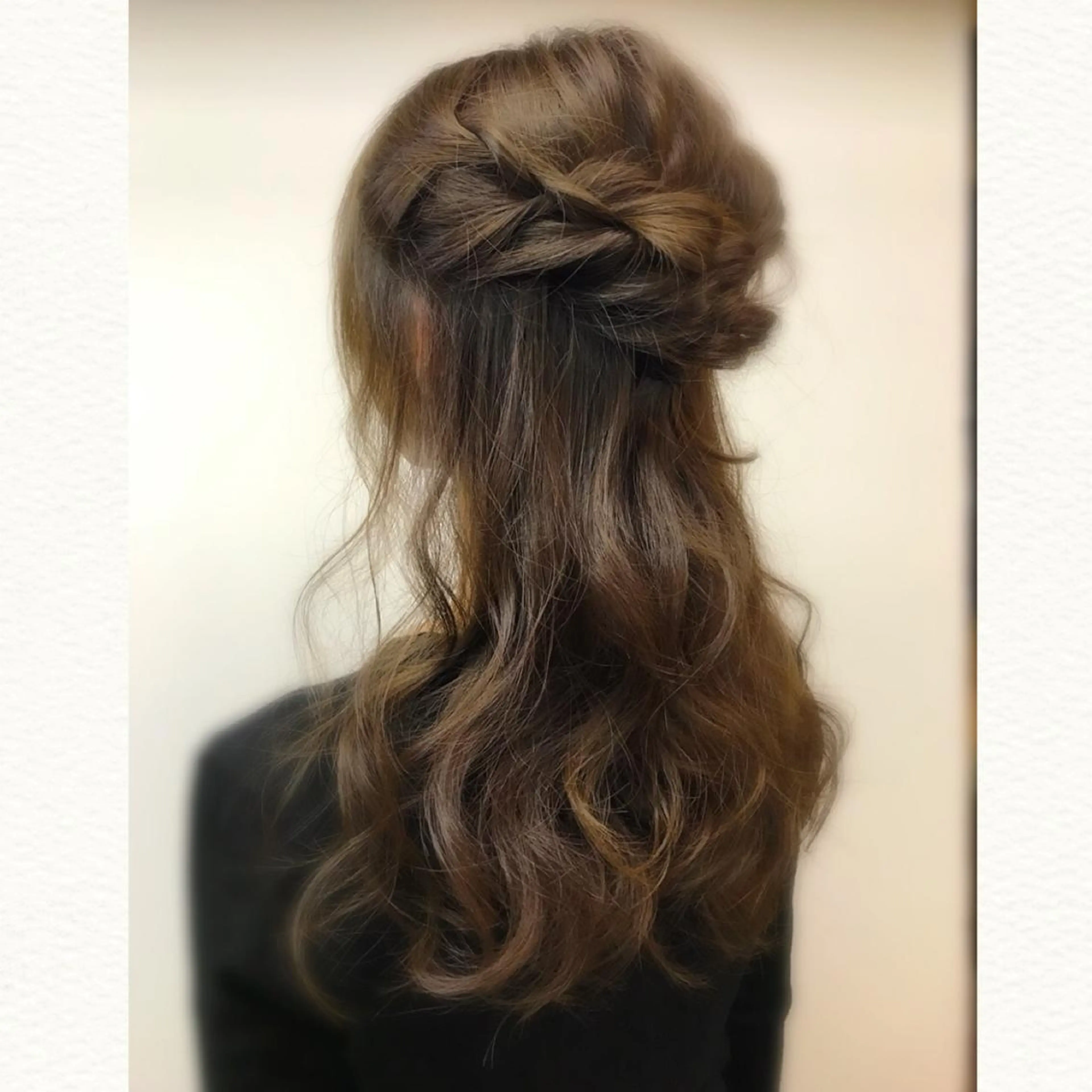 ショート ミディアム セミロング ロング カラー ヘアアレンジ ハーフアップ ベージュカラー ブラウンカラー 岩崎 よしの /BRAT/築地口のヘアスタイル