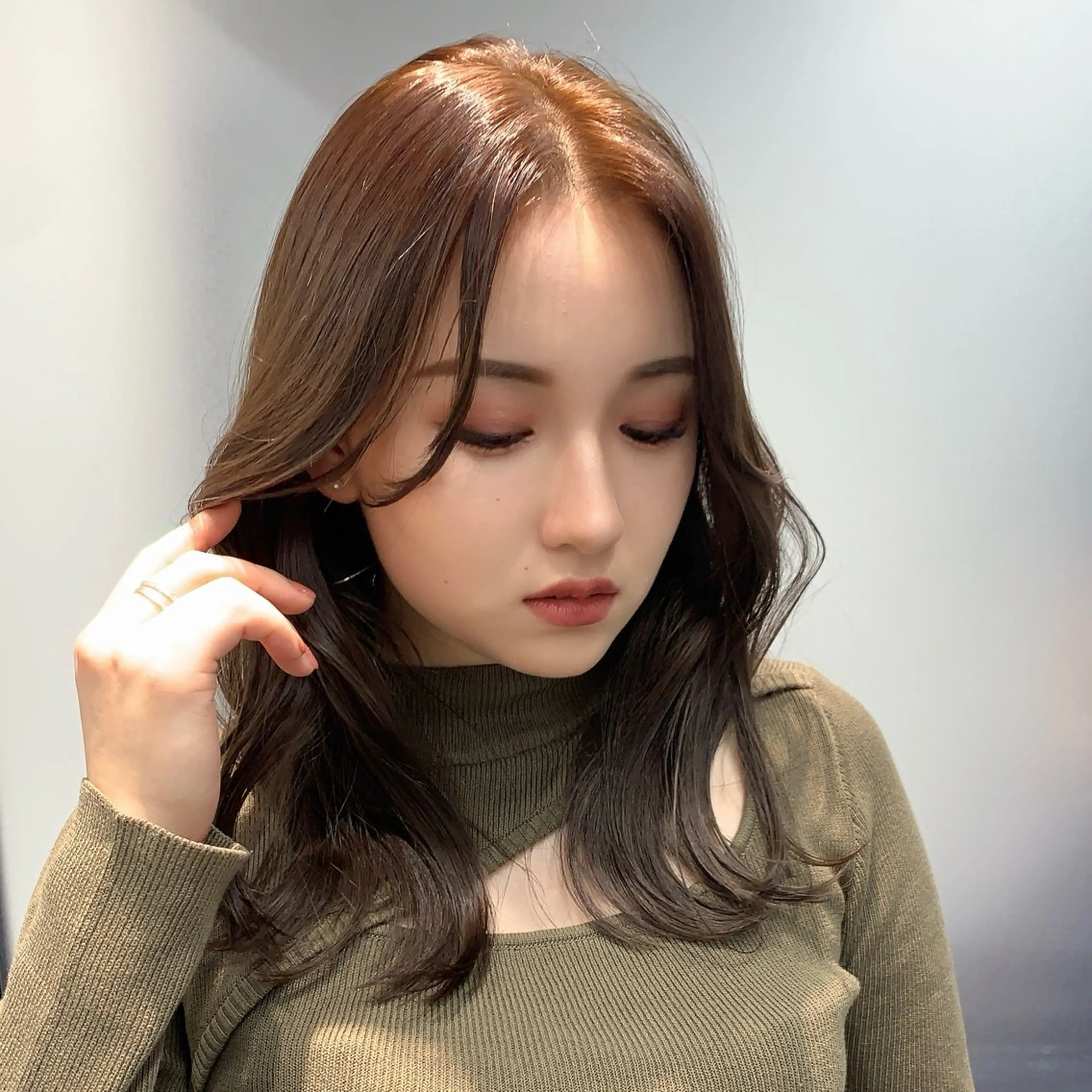 セミロング カラー カット ヘアカラー トリートメント 銀座/メンズ特化/ ハイトーン/KANのヘアスタイル