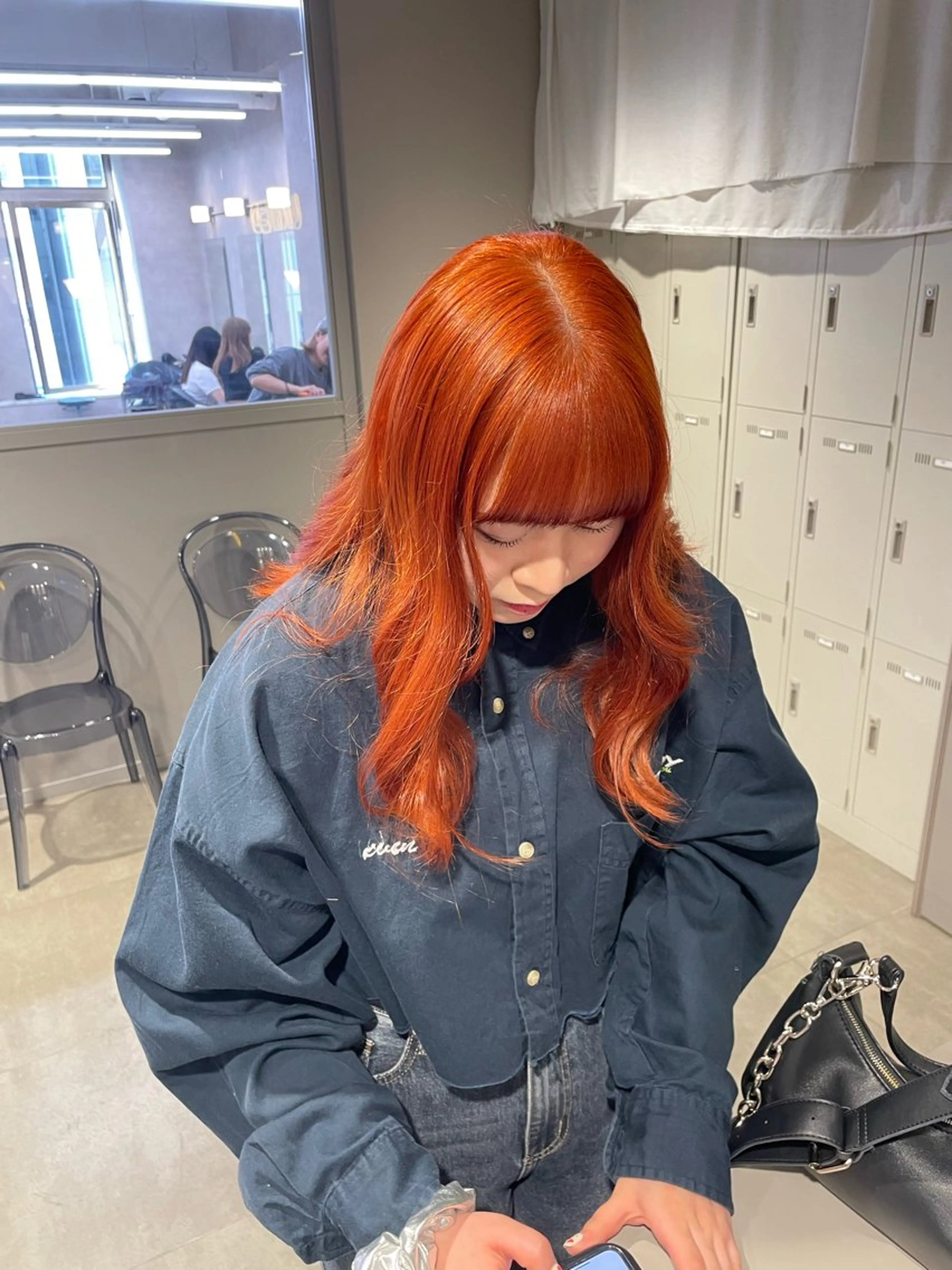 セミロング カラー ヘアアレンジ ヘアカラー トリートメント ヘアセット 💗横浜美容室 💗HARUNAのヘアスタイル