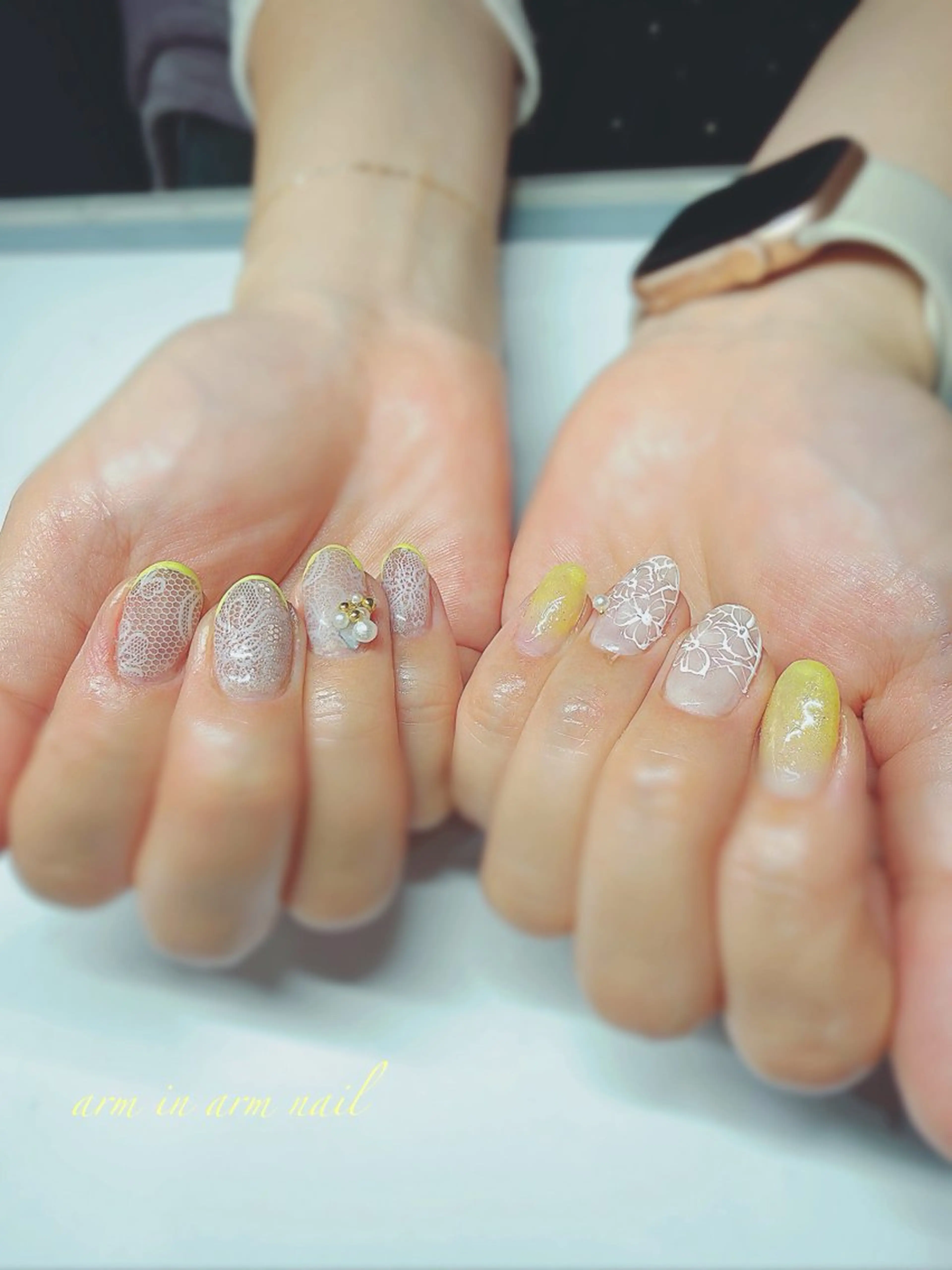 ネイル arm in arm ︎✿Yamamotoのマツエク・マツパデザイン