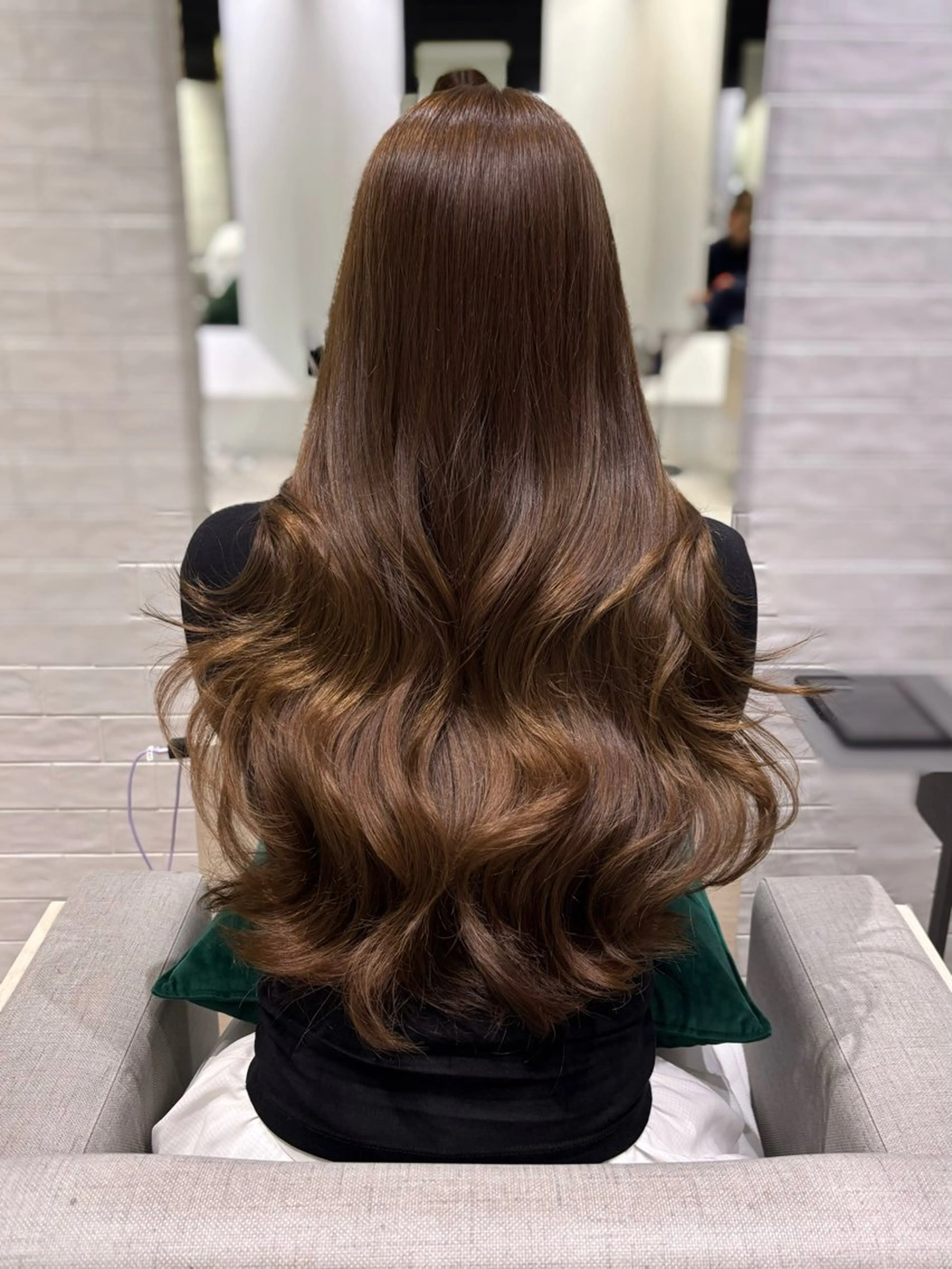 ロング カラー ベージュカラー ブリーチ ブリーチなしカラー オリーブベージュ 韓国風ヘア カット ヘアカラー トリートメント 銀座/韓国レイヤー/ 艶カラー🍓原田侑依のヘアスタイル