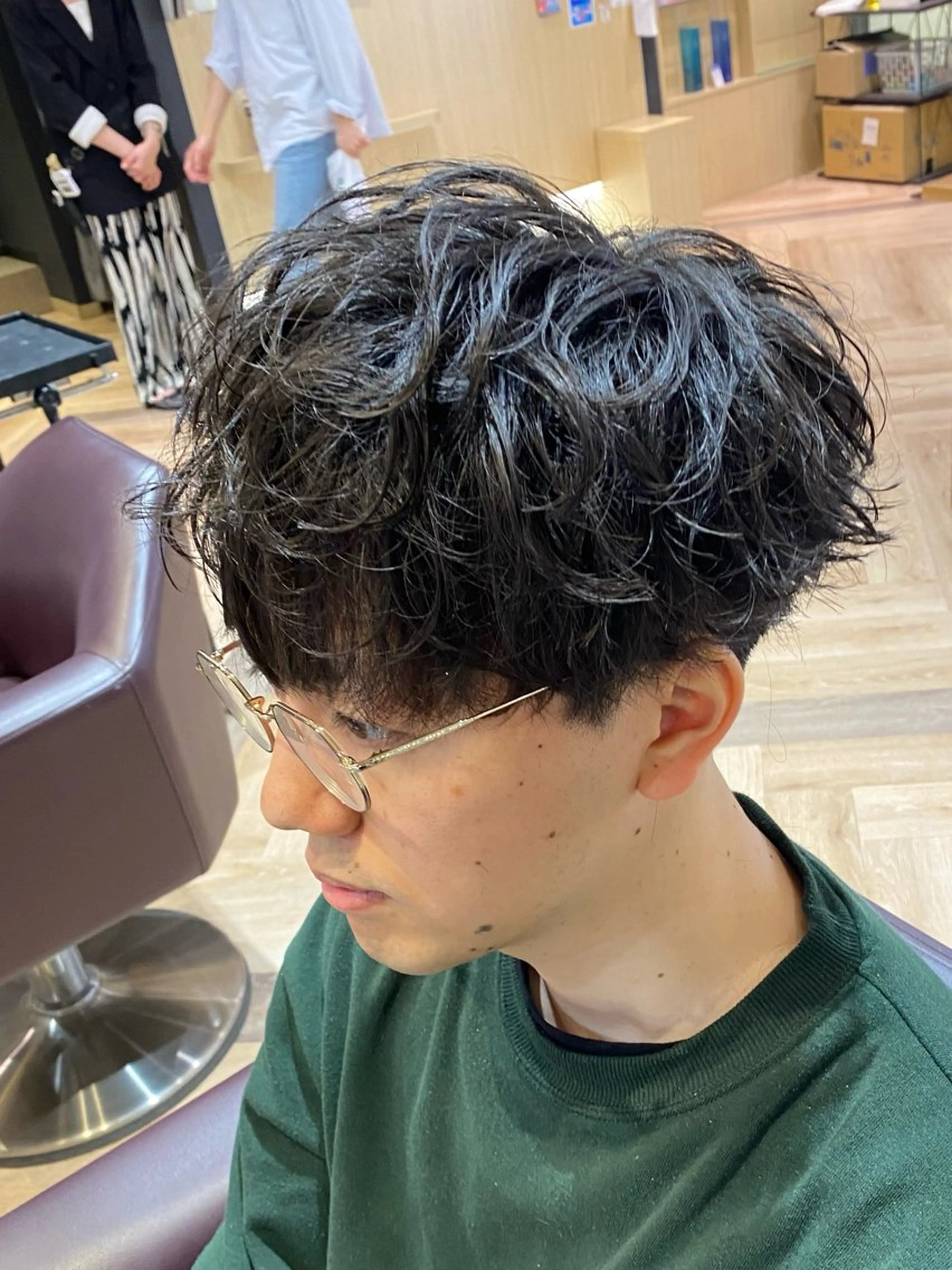 メンズ メンズ特化/フェザー /パーマ/伊勢元のヘアスタイル