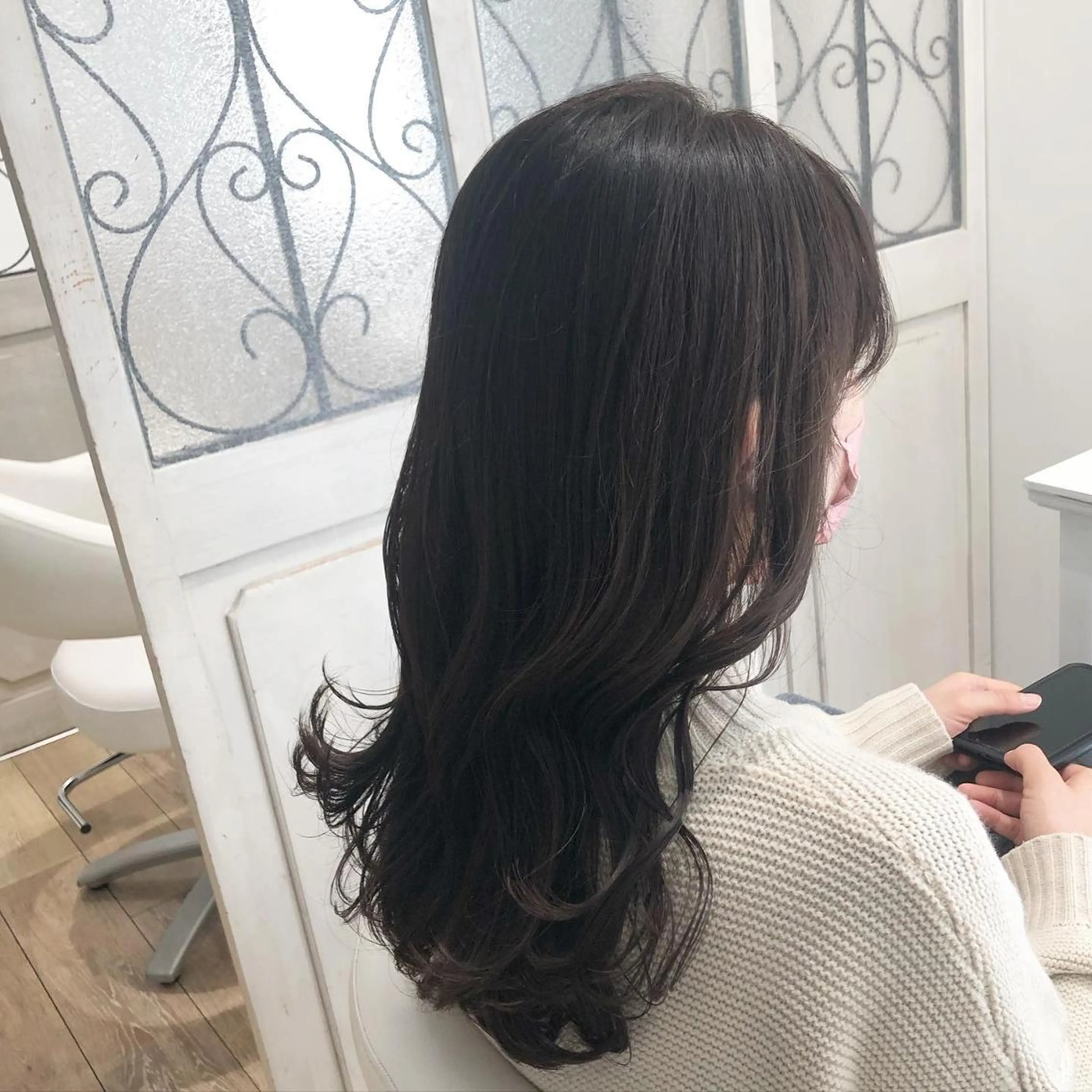 セミロング カラー ヘアアレンジ アッシュ 透明感カラー ラベンダーカラー パープルカラー ✨🌿大人可愛い愛さ れhair🌿✨松本のヘアスタイル