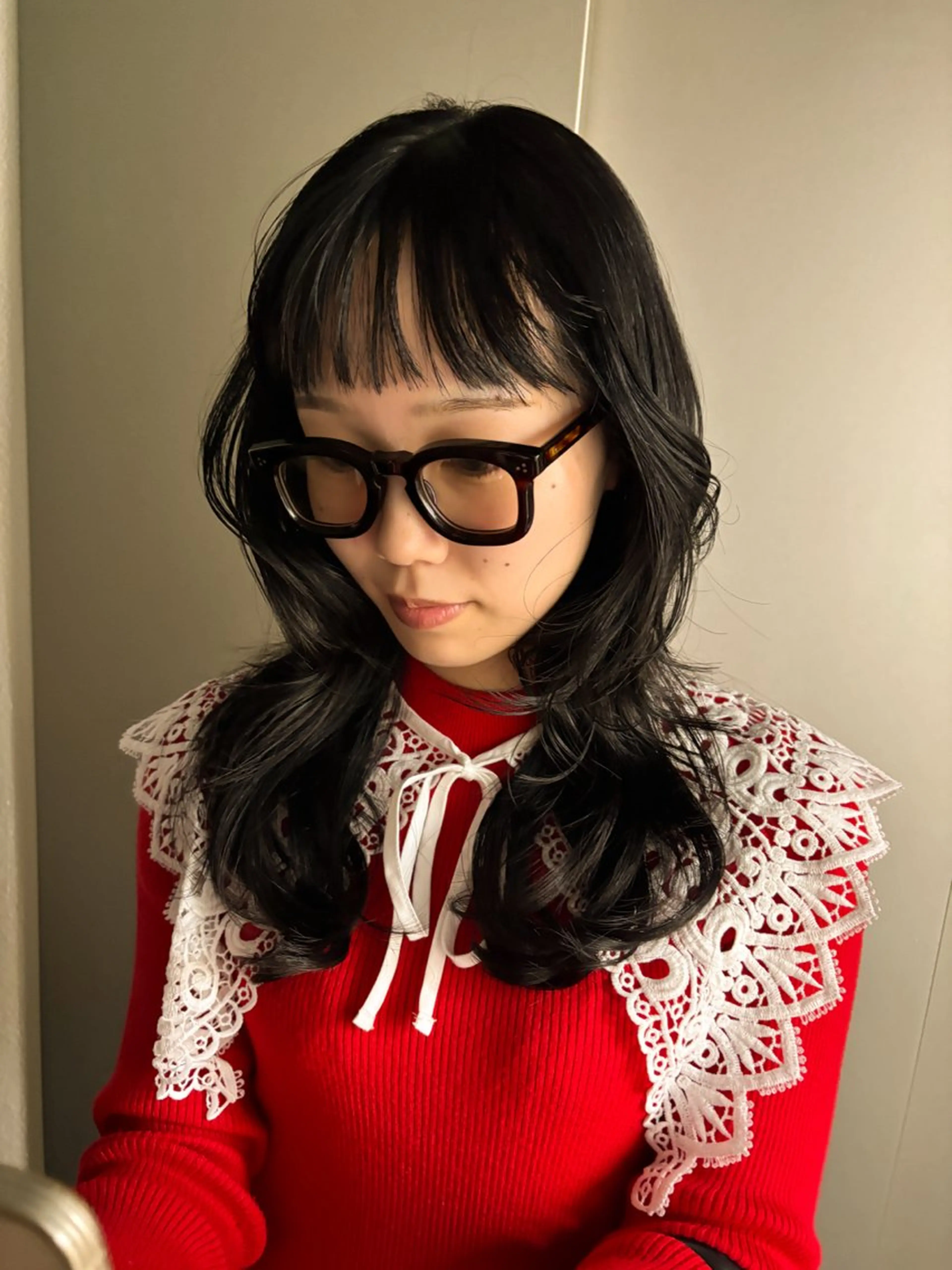 🟤ご新規クーポン🟤【似合わせカット+透明感カラー(ブリーチ無し)+ケアパーマ+トリートメント】の写真