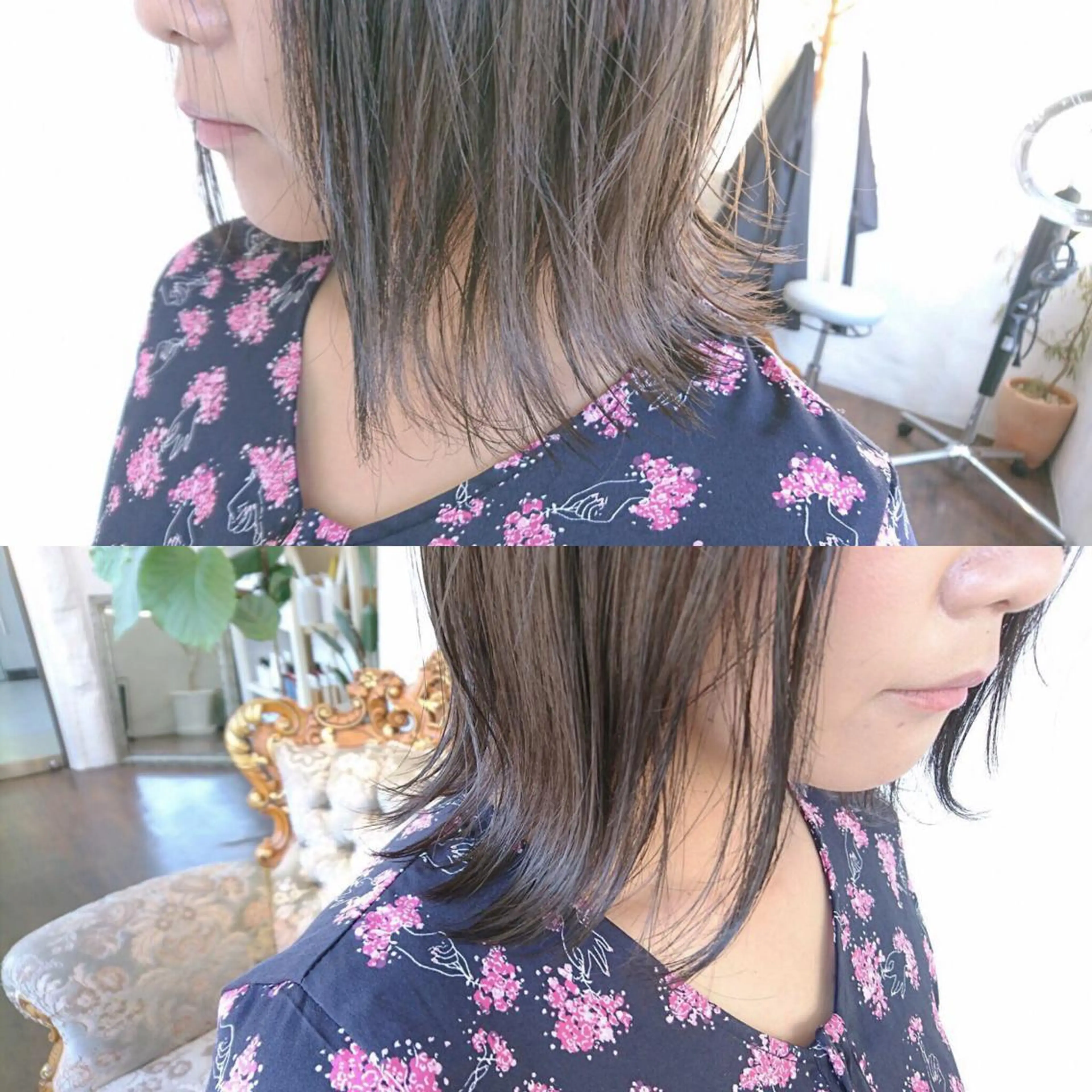 ショート カラー パーマ ヘアアレンジ アッシュ ベージュカラー 外ハネヘア エグチ アキラのヘアスタイル