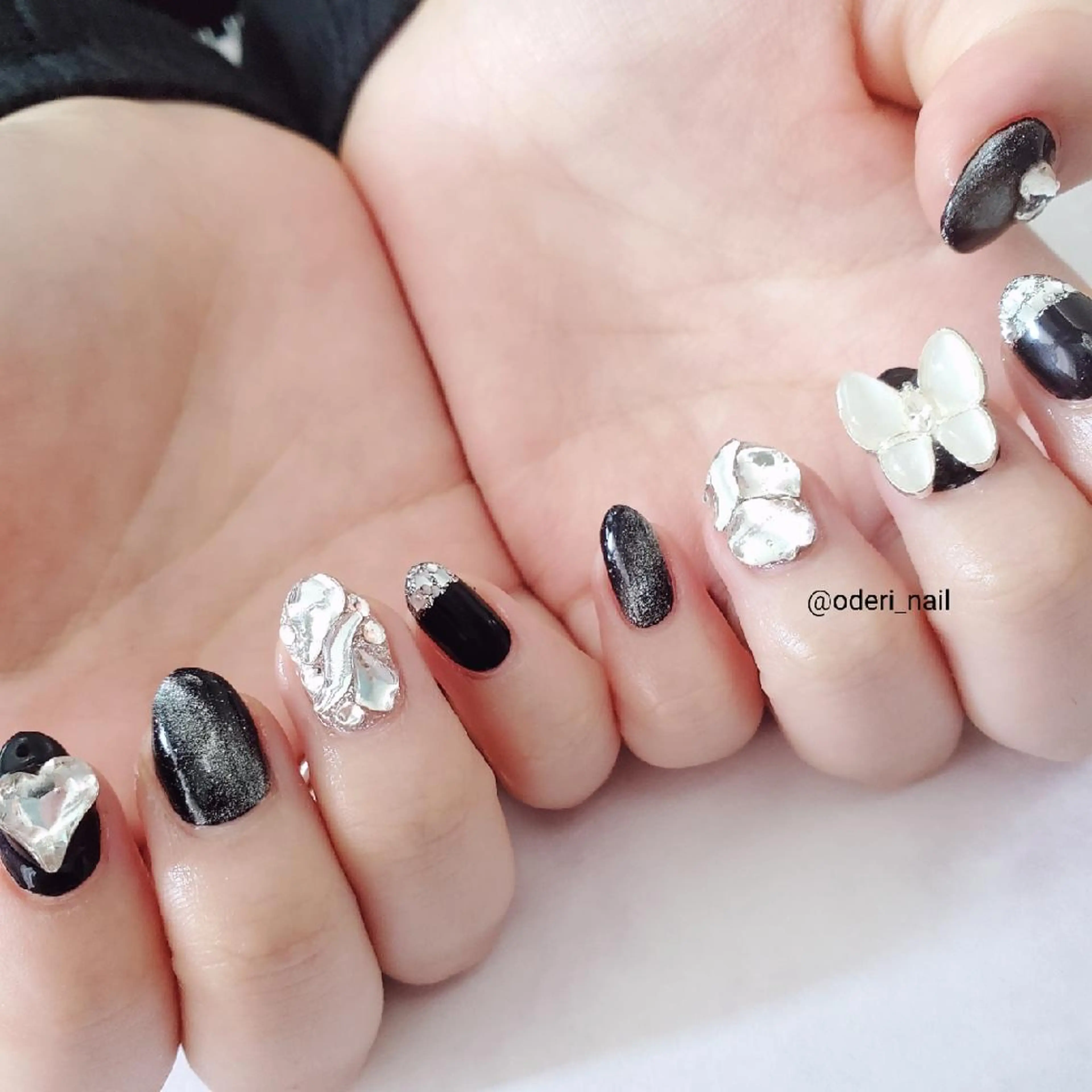 ネイル アートネイル ジェルネイル マグネットネイル おで@ oderi_nailのネイルデザイン