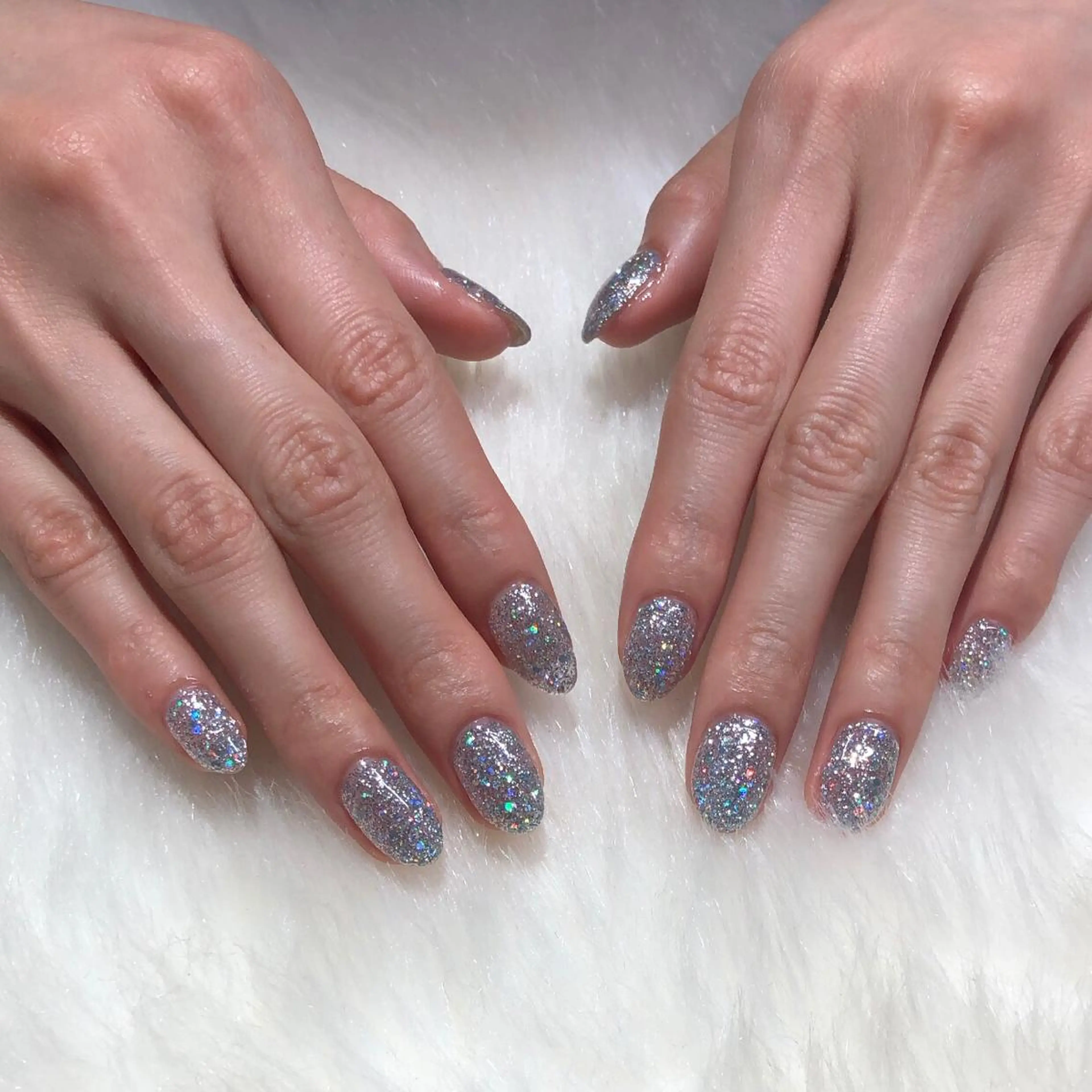 ネイル ラメ(グリッター) ハンドネイル フットネイル ハンドケア Miyagi Asamiのネイルデザイン