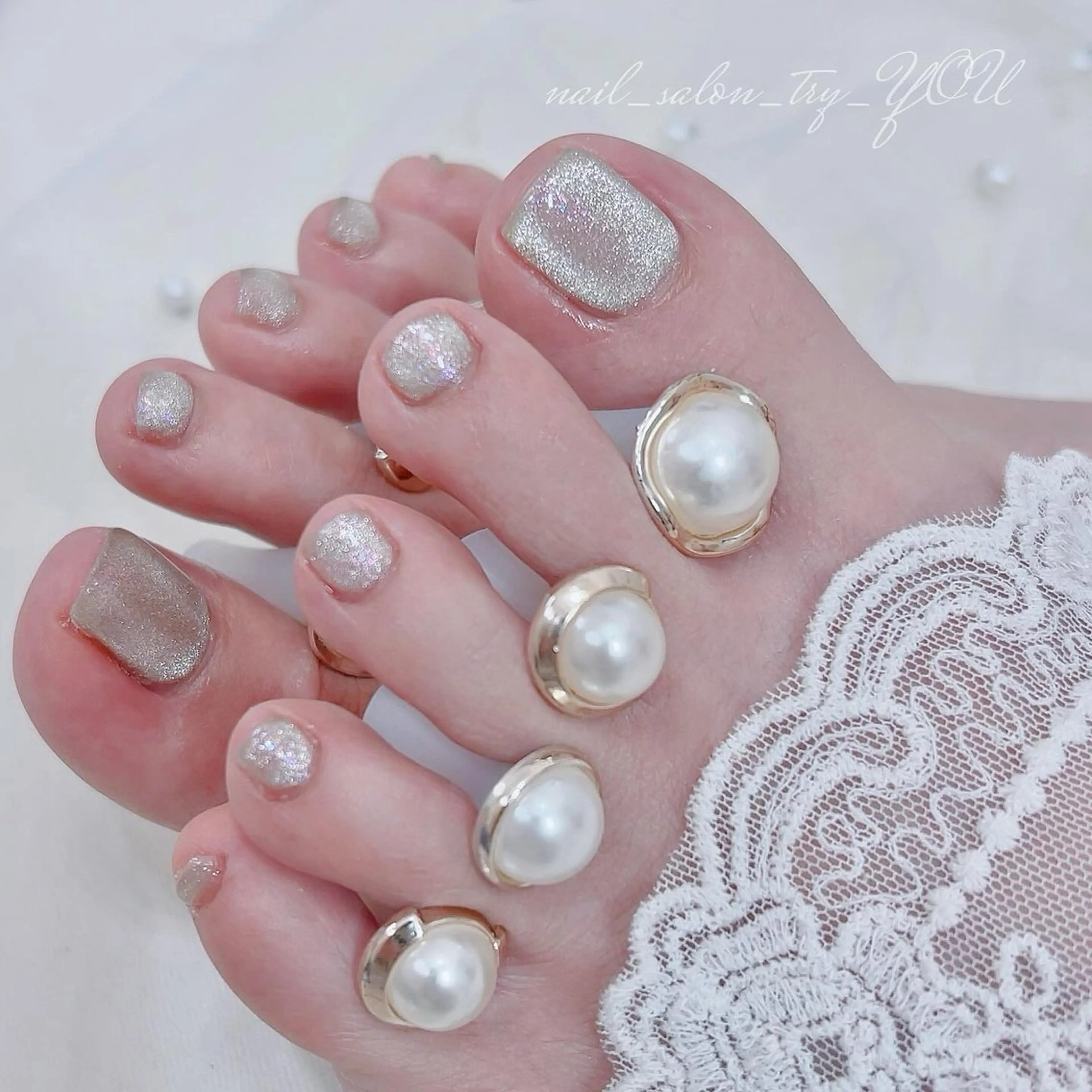 ネイル マグネットネイル フットネイル nail_salon try_YOUのネイルデザイン