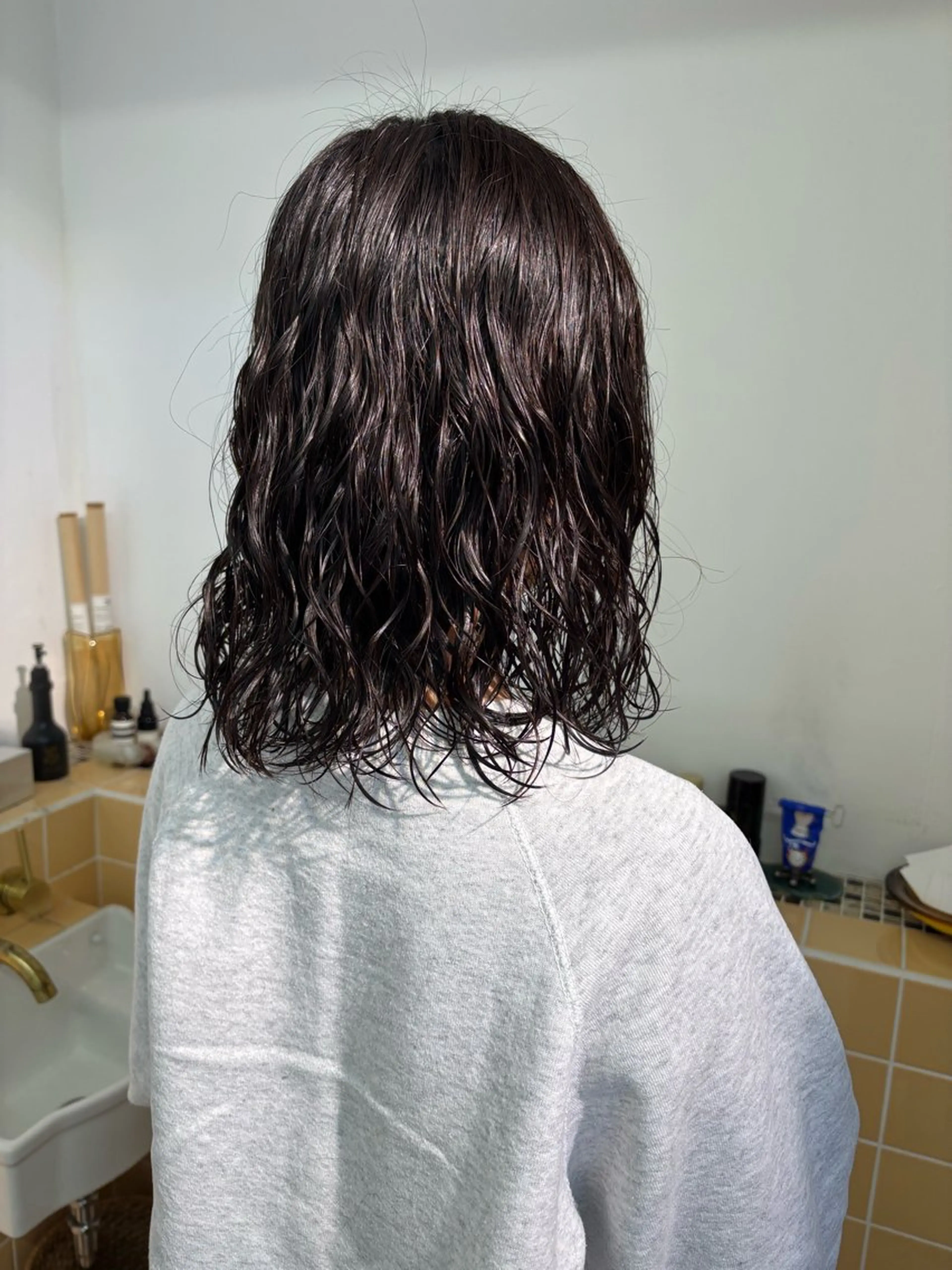 ミディアム パーマ カット パーマ sakura🌸 レイヤー/韓国ヘアのヘアスタイル