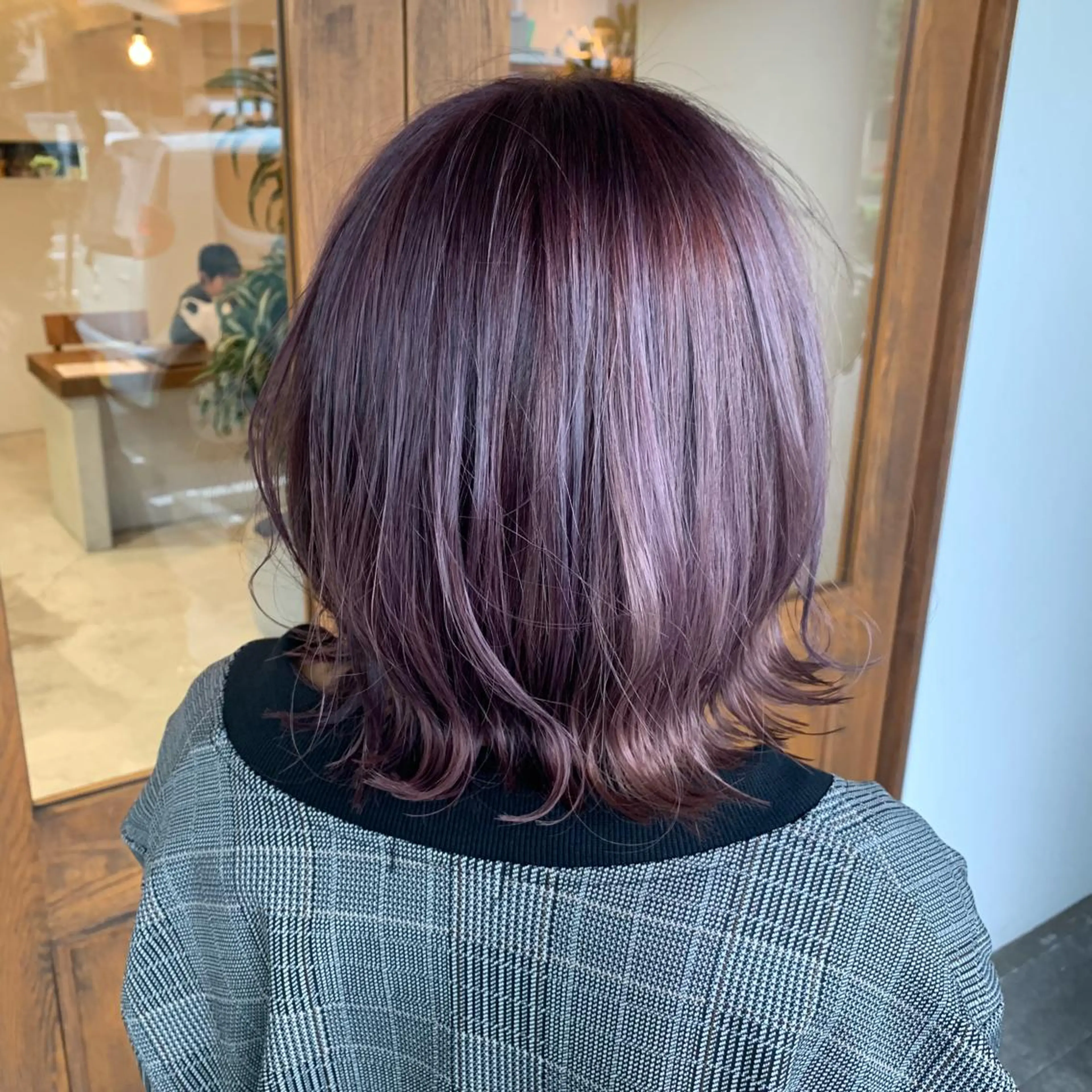 カラー ラベンダーカラー ラベンダーピンク ピンクカラー mu ku.のヘアスタイル
