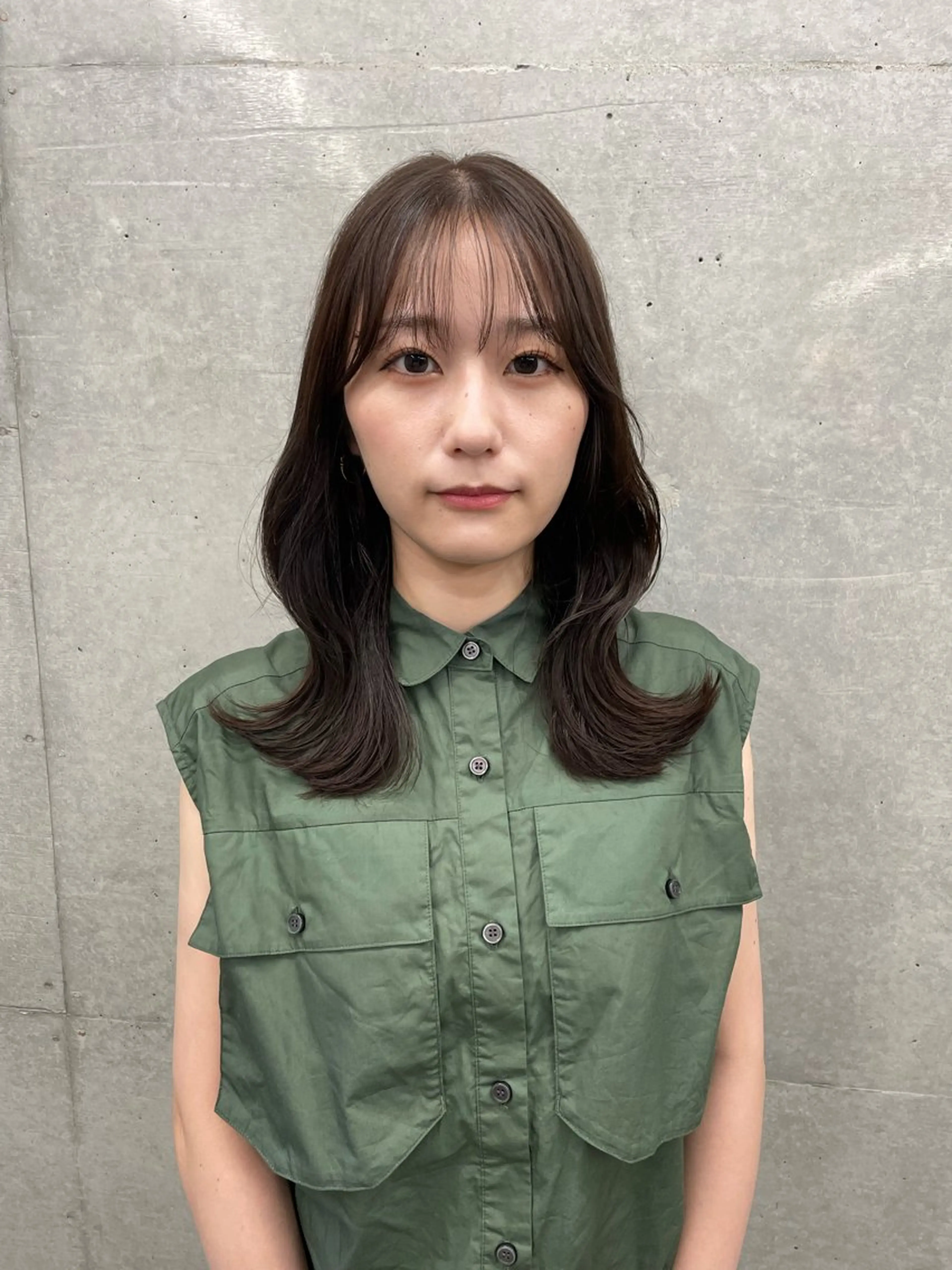 ロング カラー 菊地 柚乃のヘアスタイル