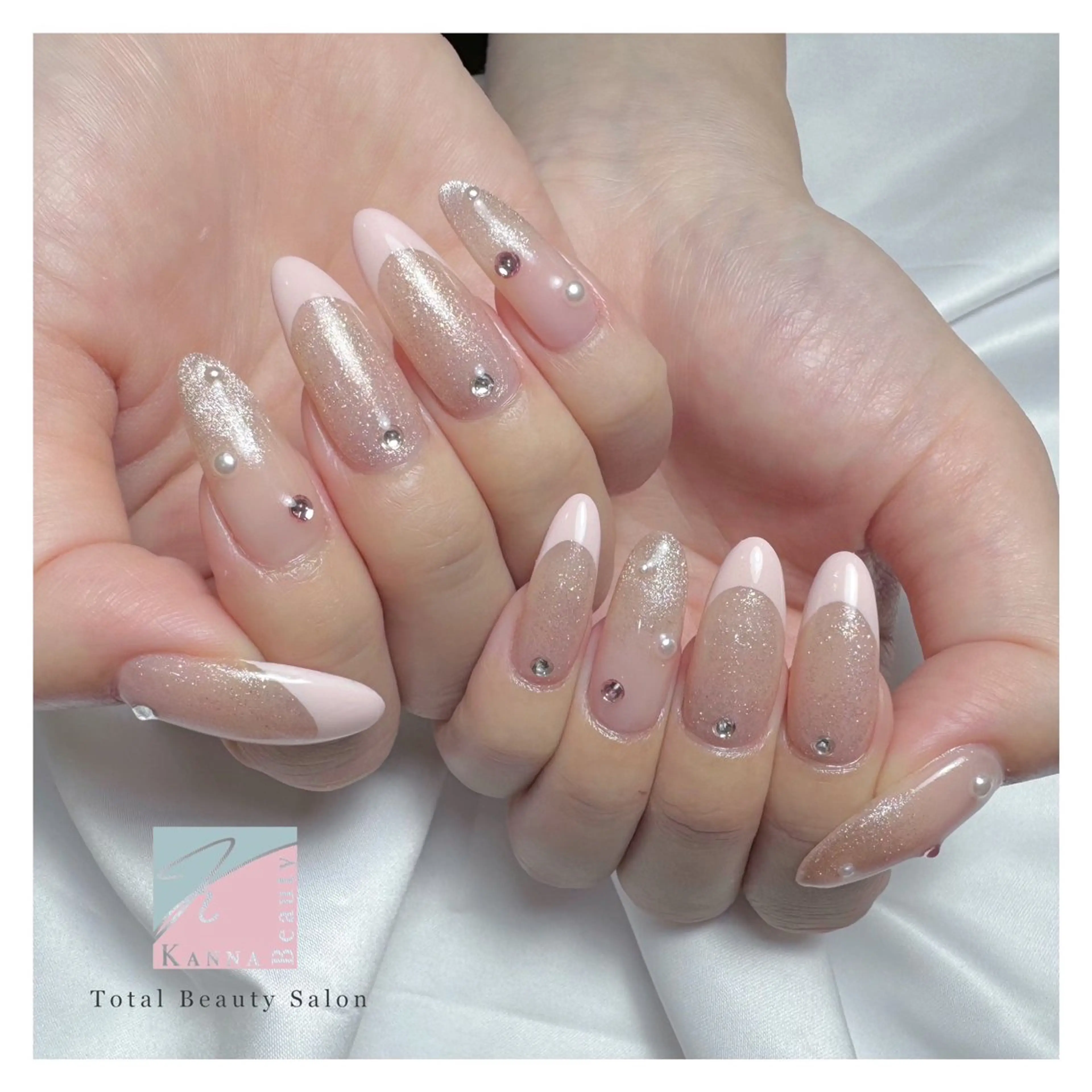 ネイル フットネイル ジェルネイル グラデーション キラキラネイル マグネットネイル Kanna Yuki カンナユキのネイルデザイン