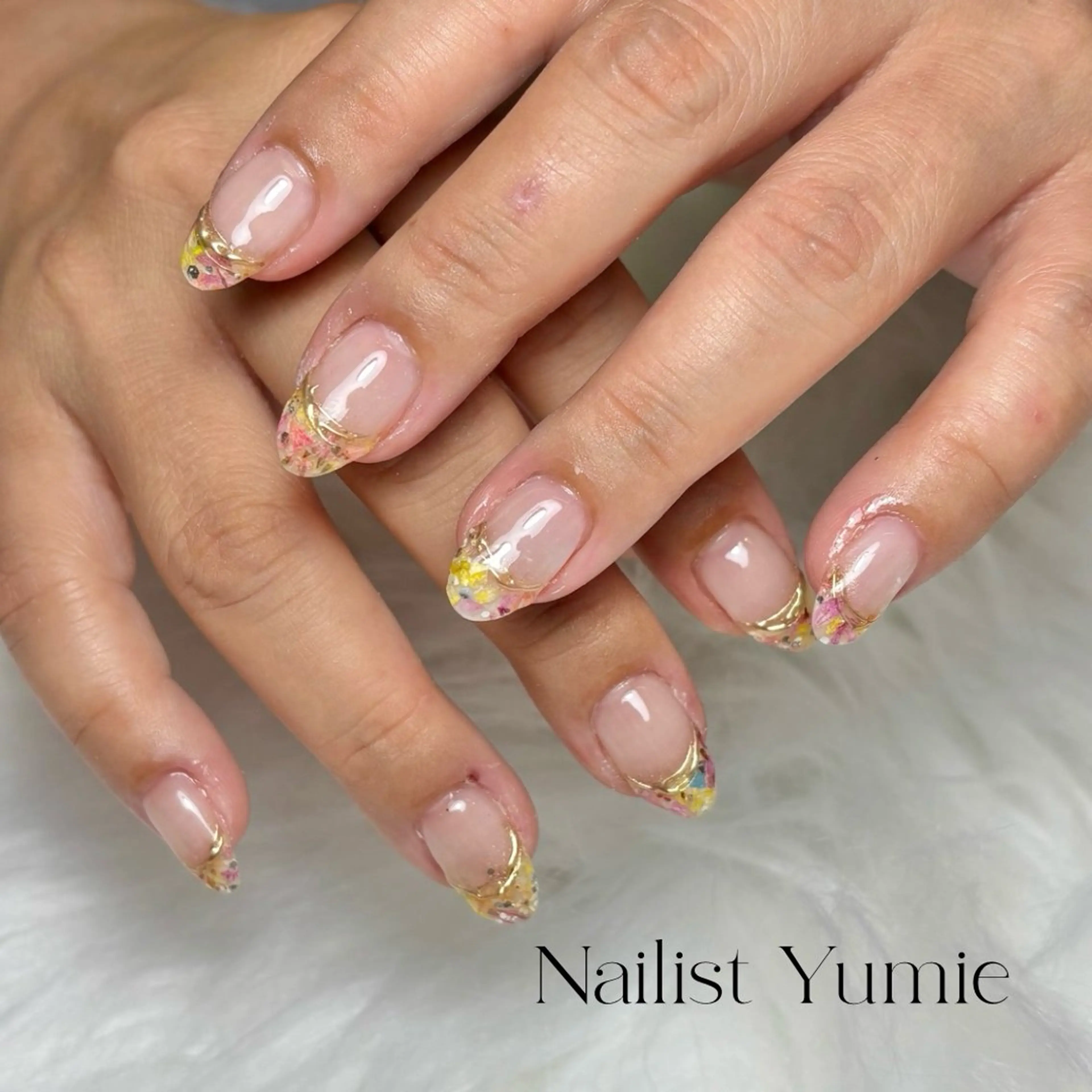 ネイル フラワーネイル ハンドネイル NAILSALON en+沖縄市美原のネイルデザイン