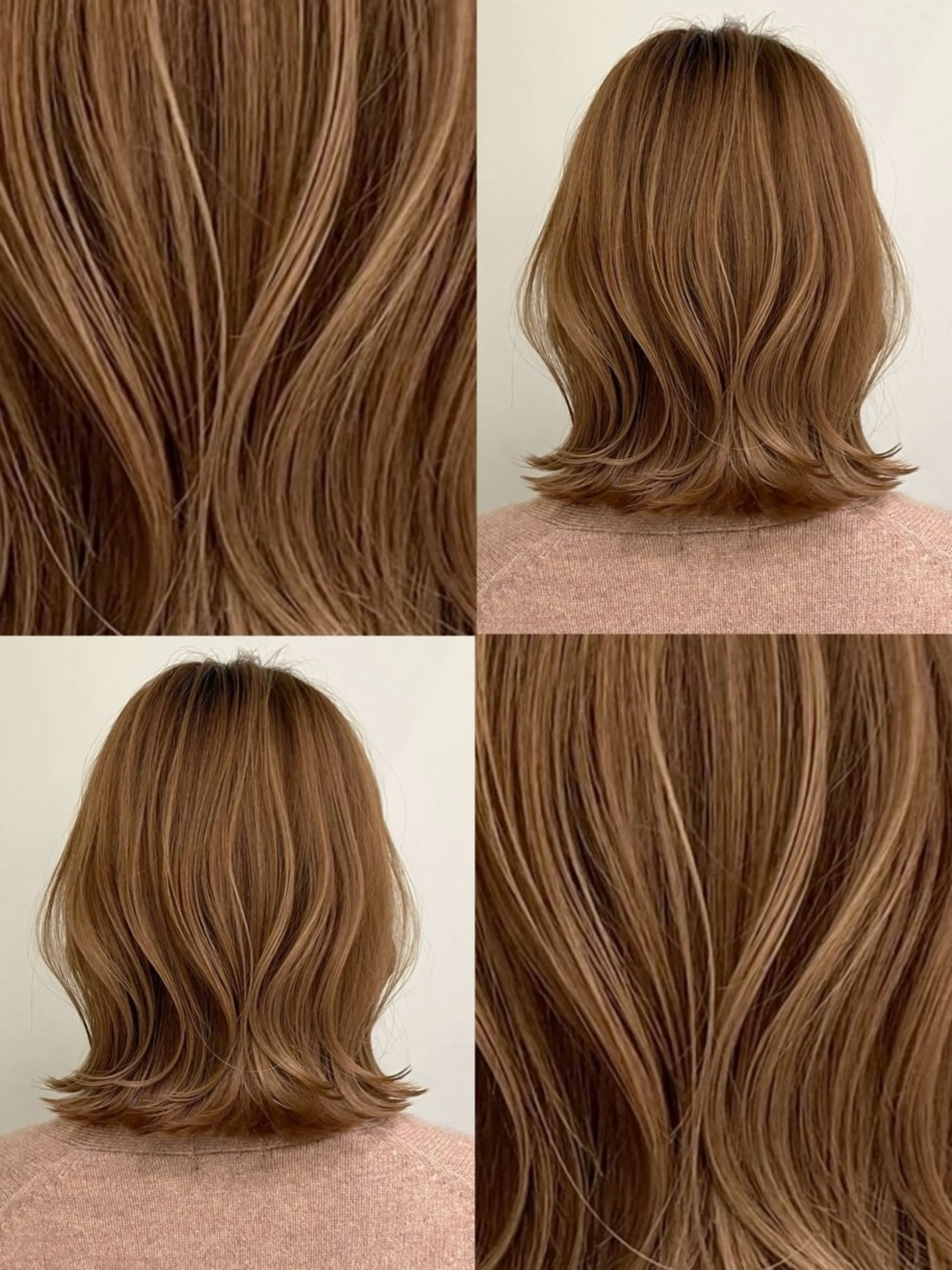 ミディアム カラー ベージュカラー ブラウンカラー ブラウンベージュ 透明感カラー ボブ ヘアカラー ボブ/レイヤーカット /表参道 yunaのヘアスタイル