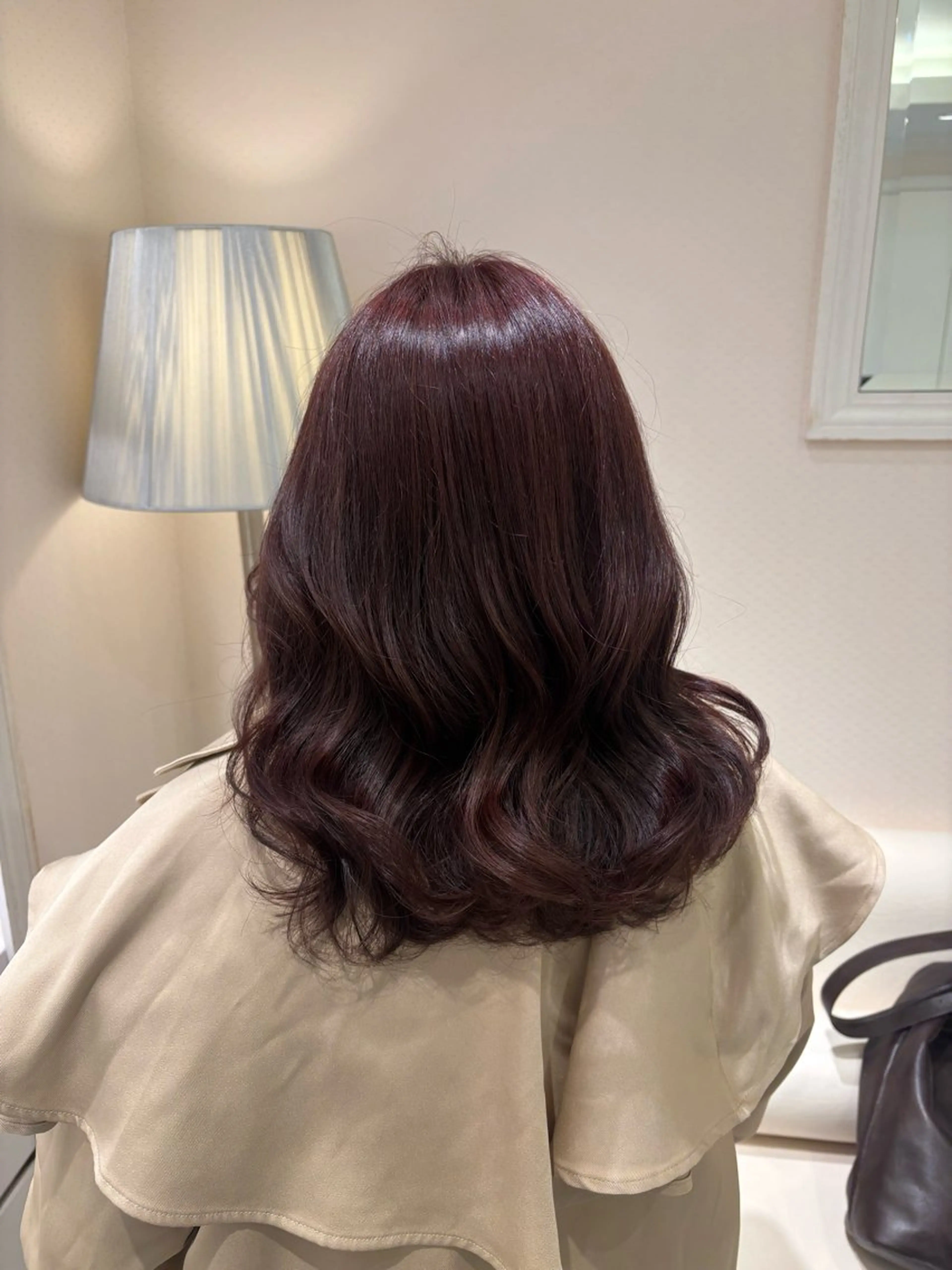 カラー ブラウンカラー バイオレットカラー バイオレットブラウン 間島 叶のヘアスタイル