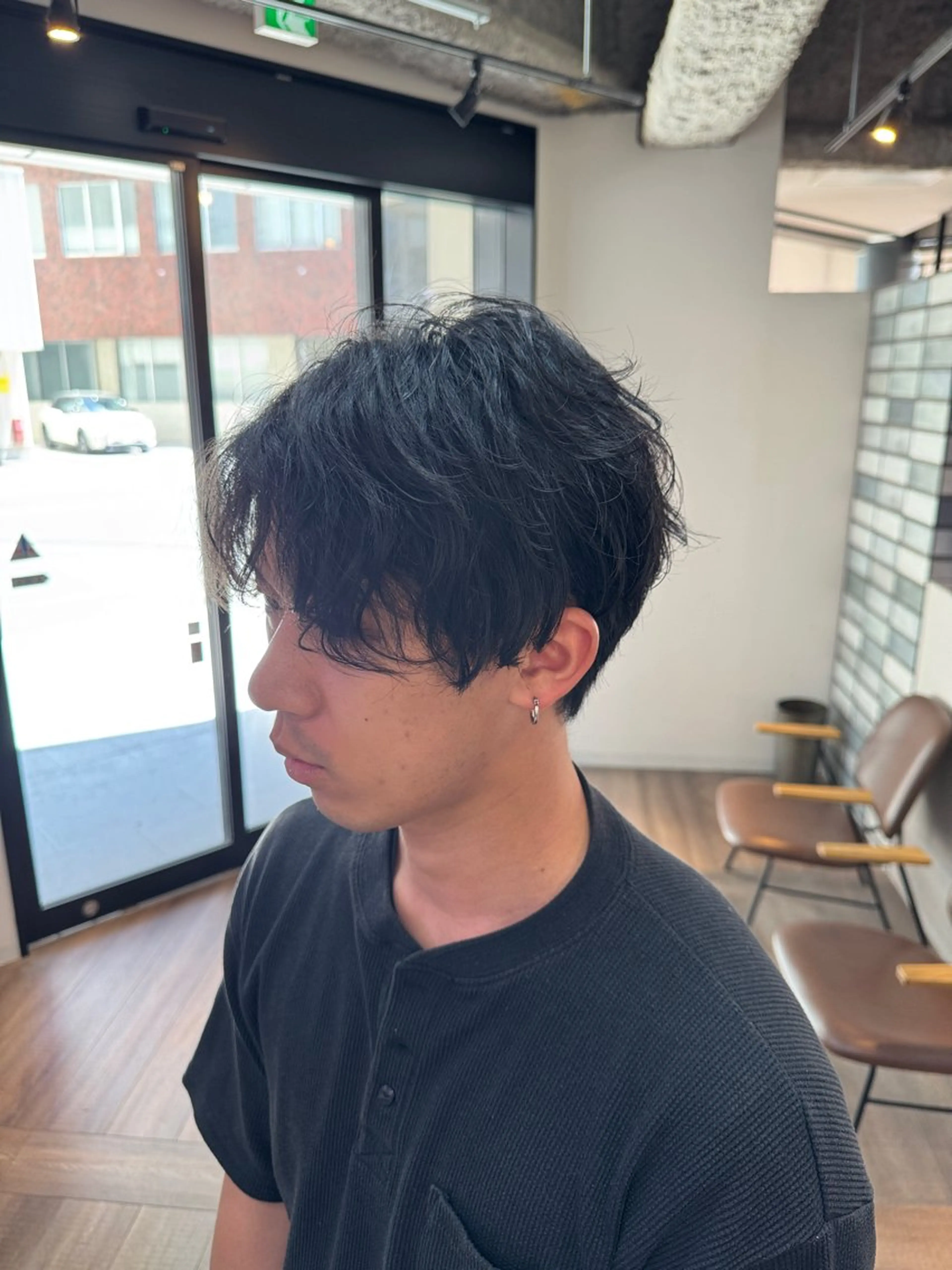ミディアム カット パーマ はしもと じんのヘアスタイル